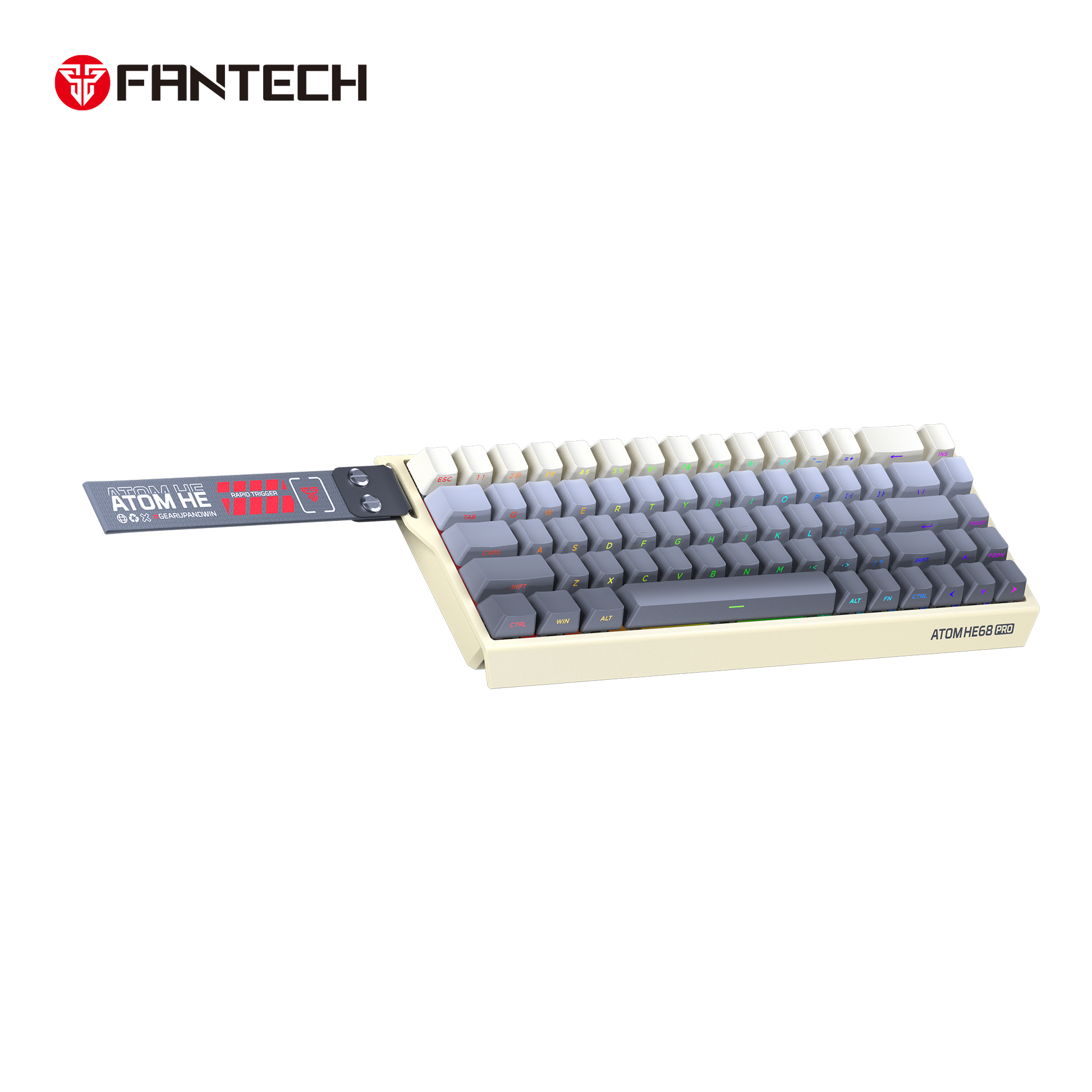 Fantech Keyboard ATOM HE68 MK922 MAGNETIC SWITCH – RETRO BEIGE.