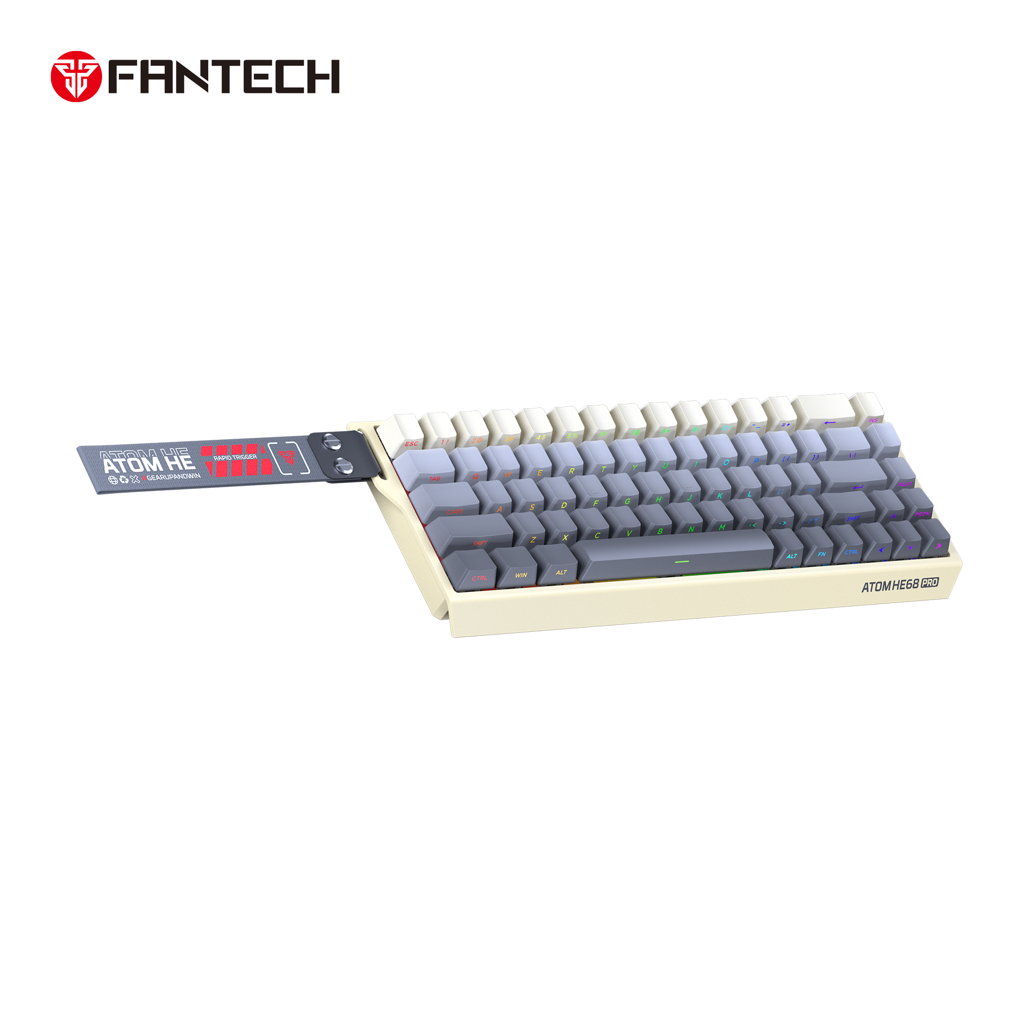 Fantech Keyboard ATOM HE68 MK922 MAGNETIC SWITCH – RETRO BEIGE.