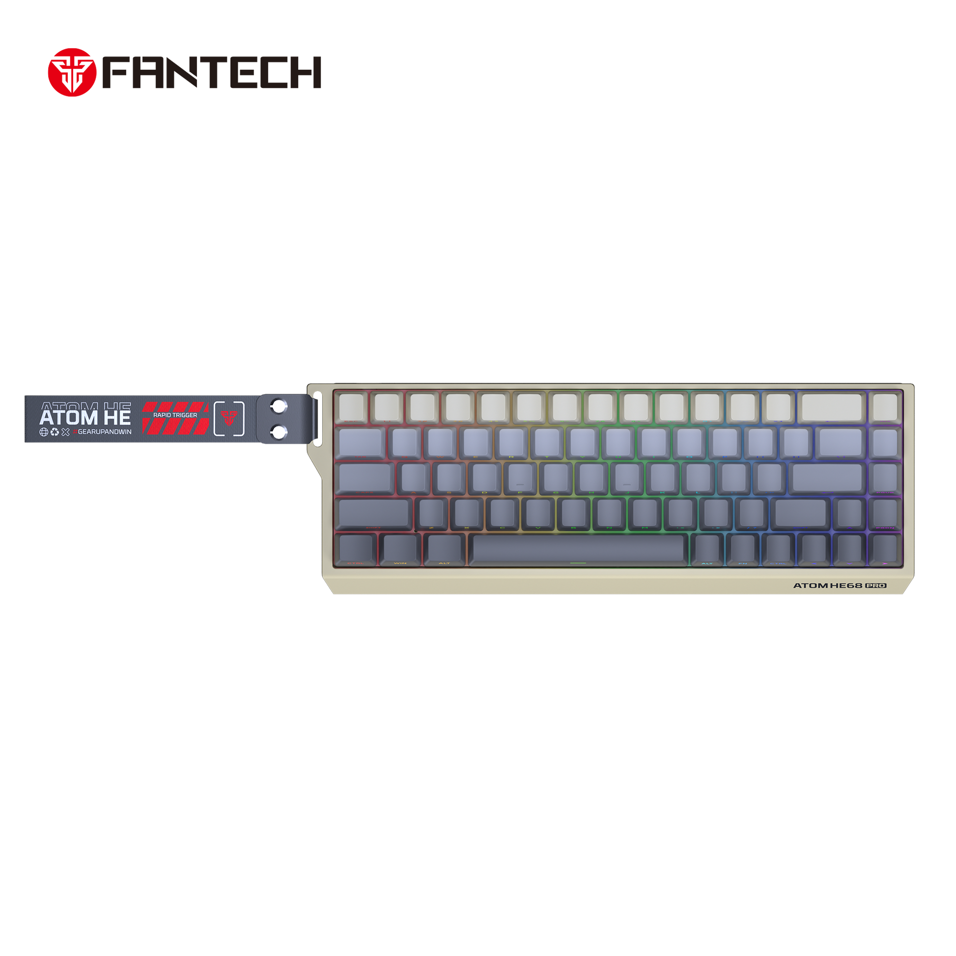 Fantech Keyboard ATOM HE68 MK922 MAGNETIC SWITCH – RETRO BEIGE.