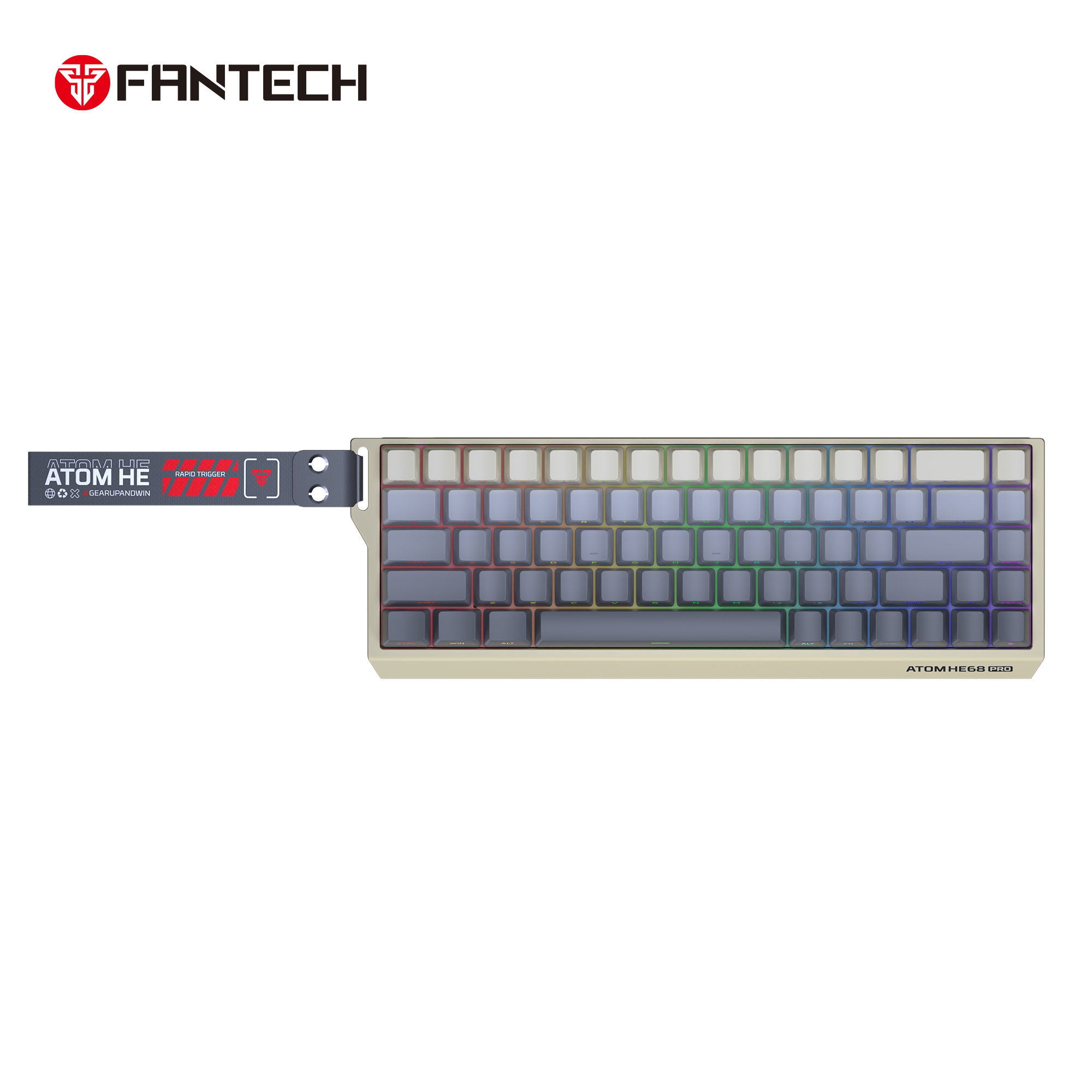 Fantech Keyboard ATOM HE68 MK922 MAGNETIC SWITCH – RETRO BEIGE.