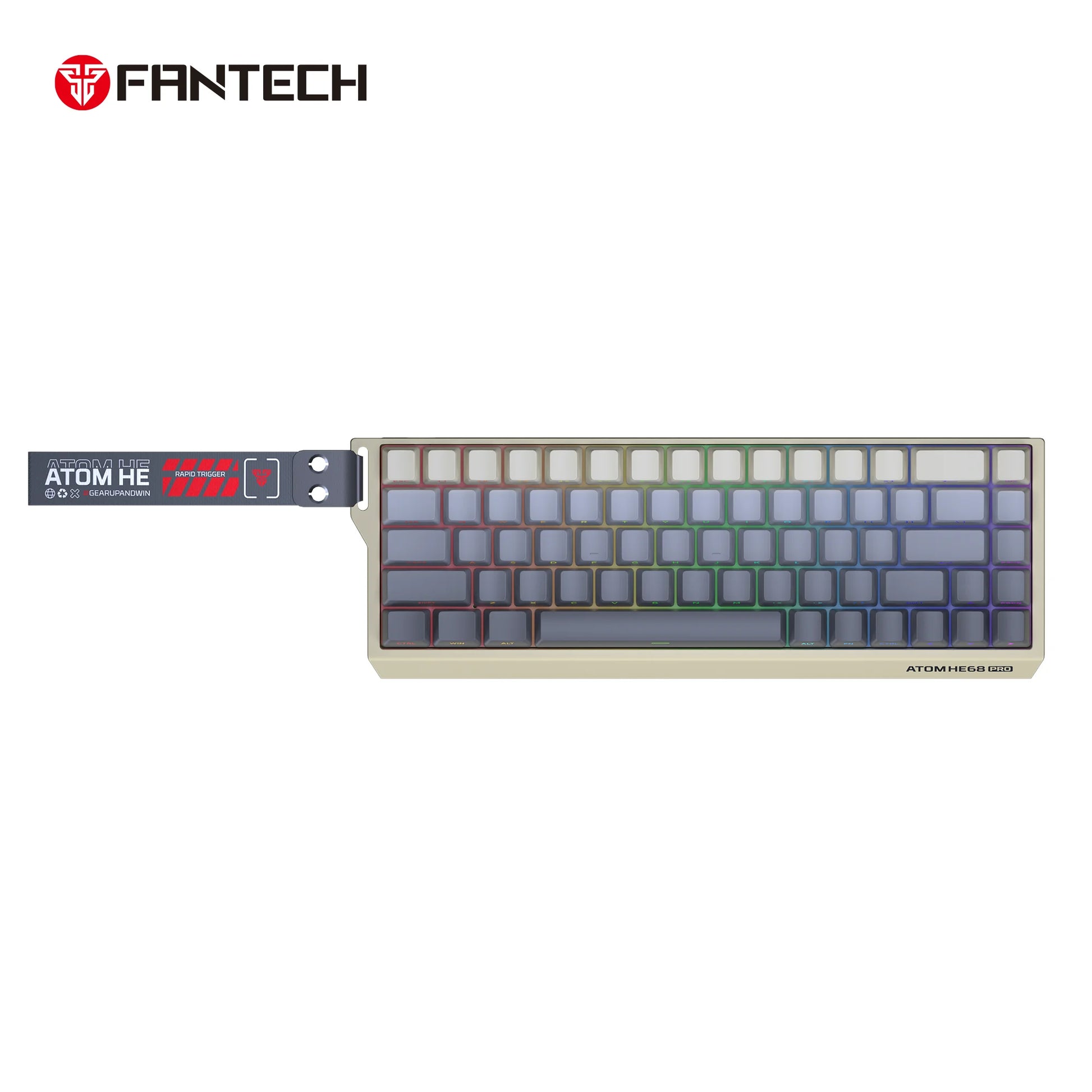 Fantech keyboard atom he68 mk922 magnetic switch – retro beige