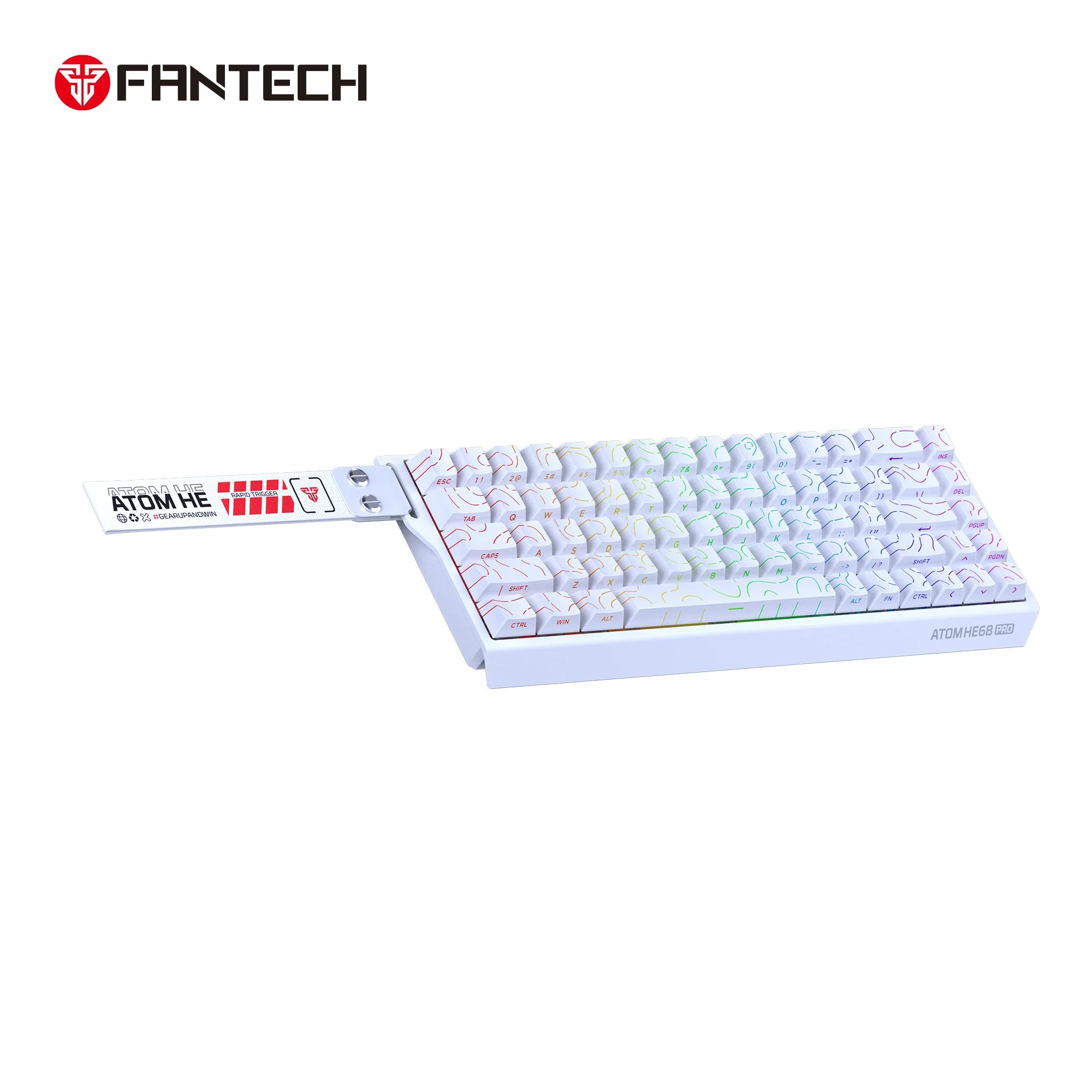 Fantech keyboard atom he68 mk922 magnetic switch – white - keyboard