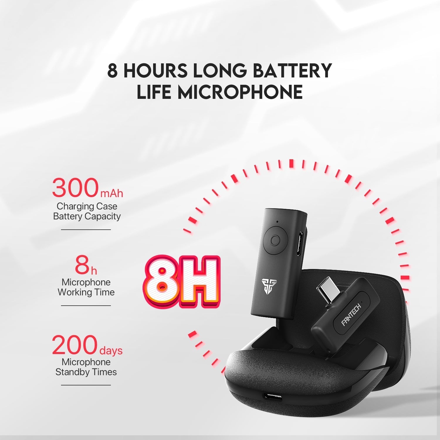 Fantech Leviosa Air Wmv11c Microphone Wireless Lavalier Type c - Gameonjo