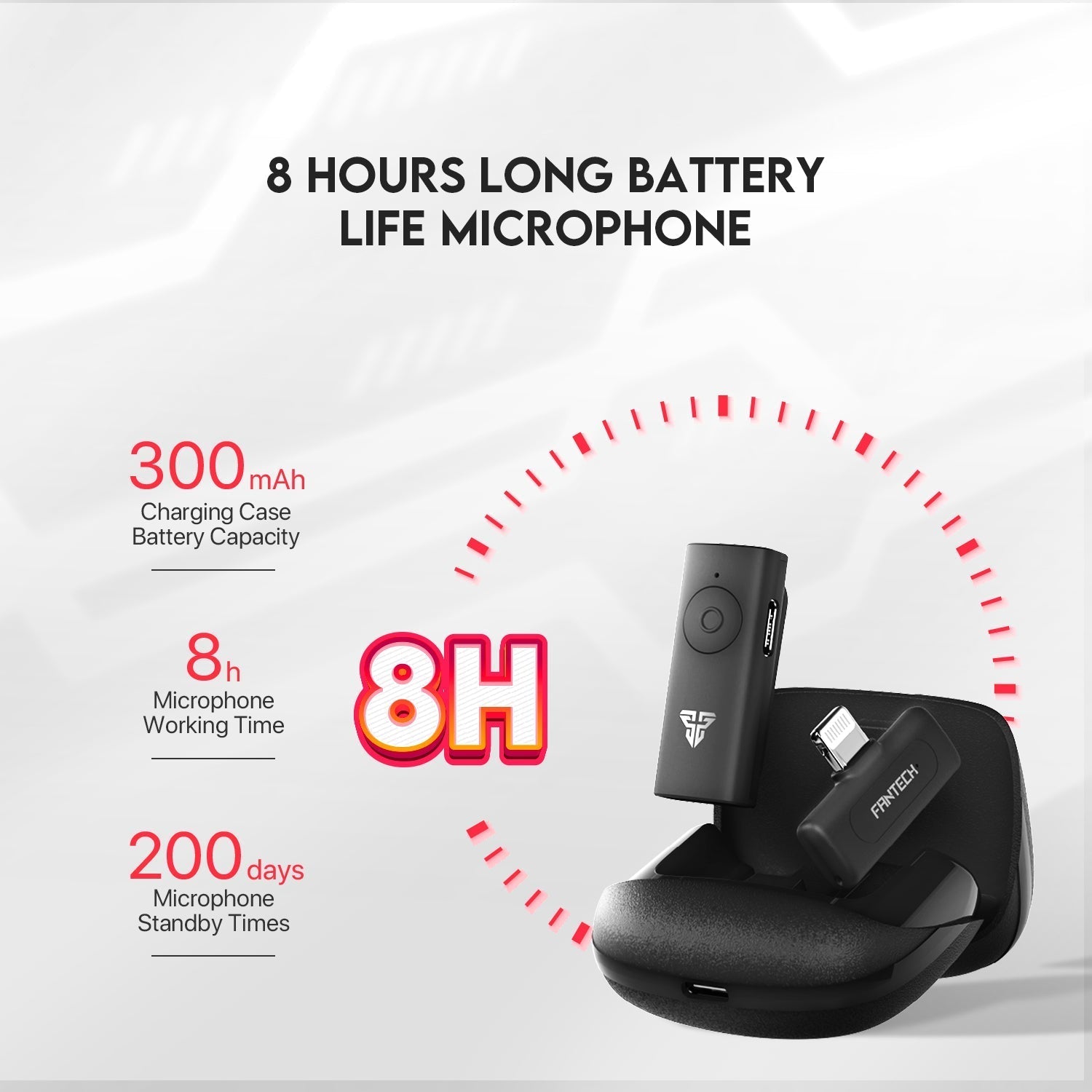 Fantech Leviosa Air Wmv11l Microphone Wireless Lavalier Lightning - Gameonjo