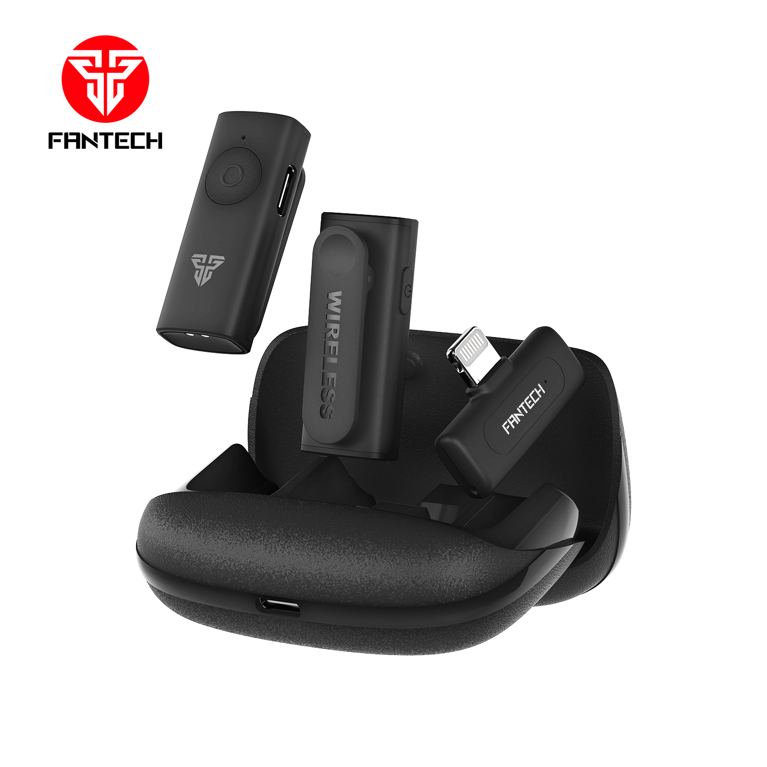 Fantech Leviosa Air Wmv21l Lightning Dual Mic Lightning Wireless Microphone - Gameonjo