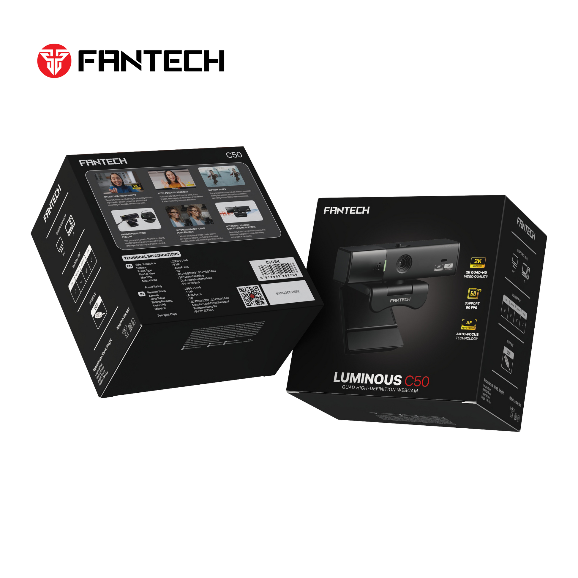 Fantech Luminous C50 Quad High-definition Webcam 2k