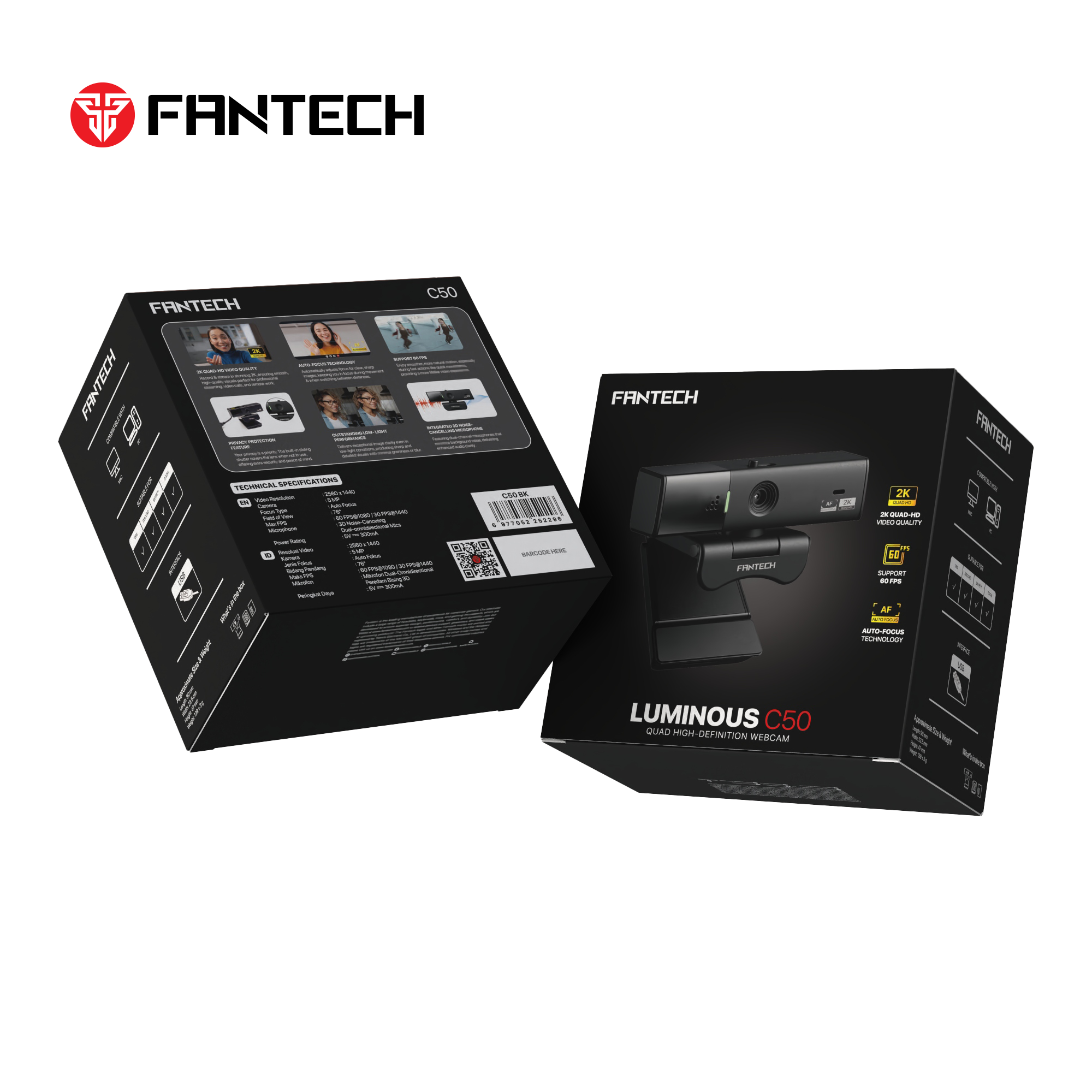 Fantech Luminous C50 Quad High-definition Webcam 2k