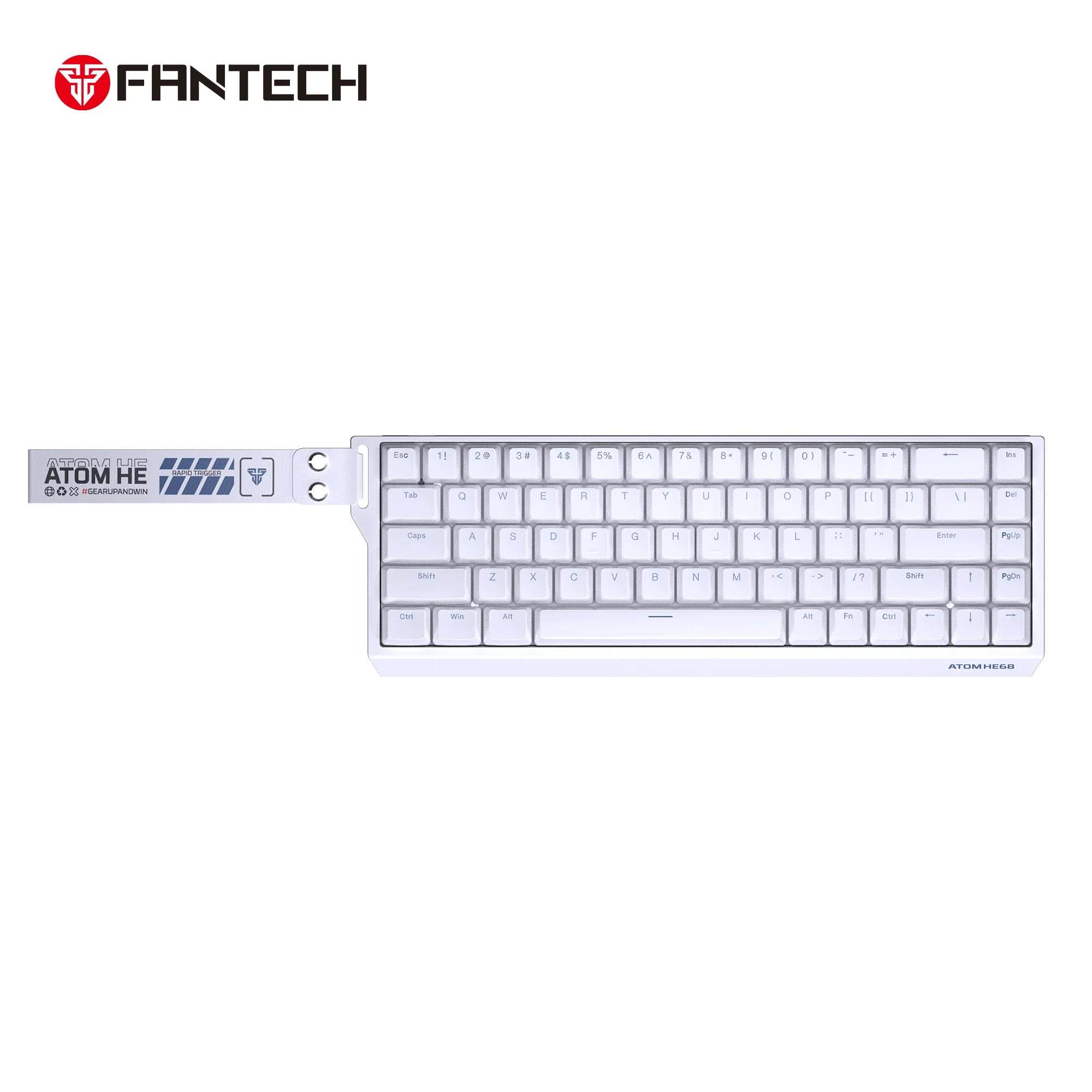 Fantech magnetic switch keyboard atom he68 series mk811,white - keyboard