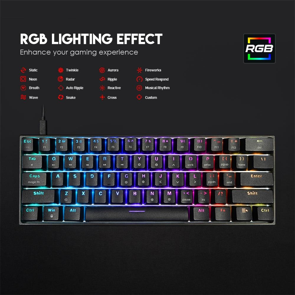 Fantech Maxfit61 Mk857 Rgb Space Edition Mechanical Keyboard - Gameonjo