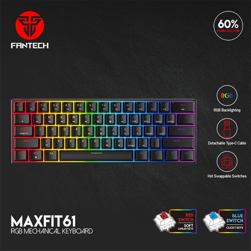 Fantech Maxfit61 Mk857 Rgb Space Edition Mechanical Keyboard - Gameonjo