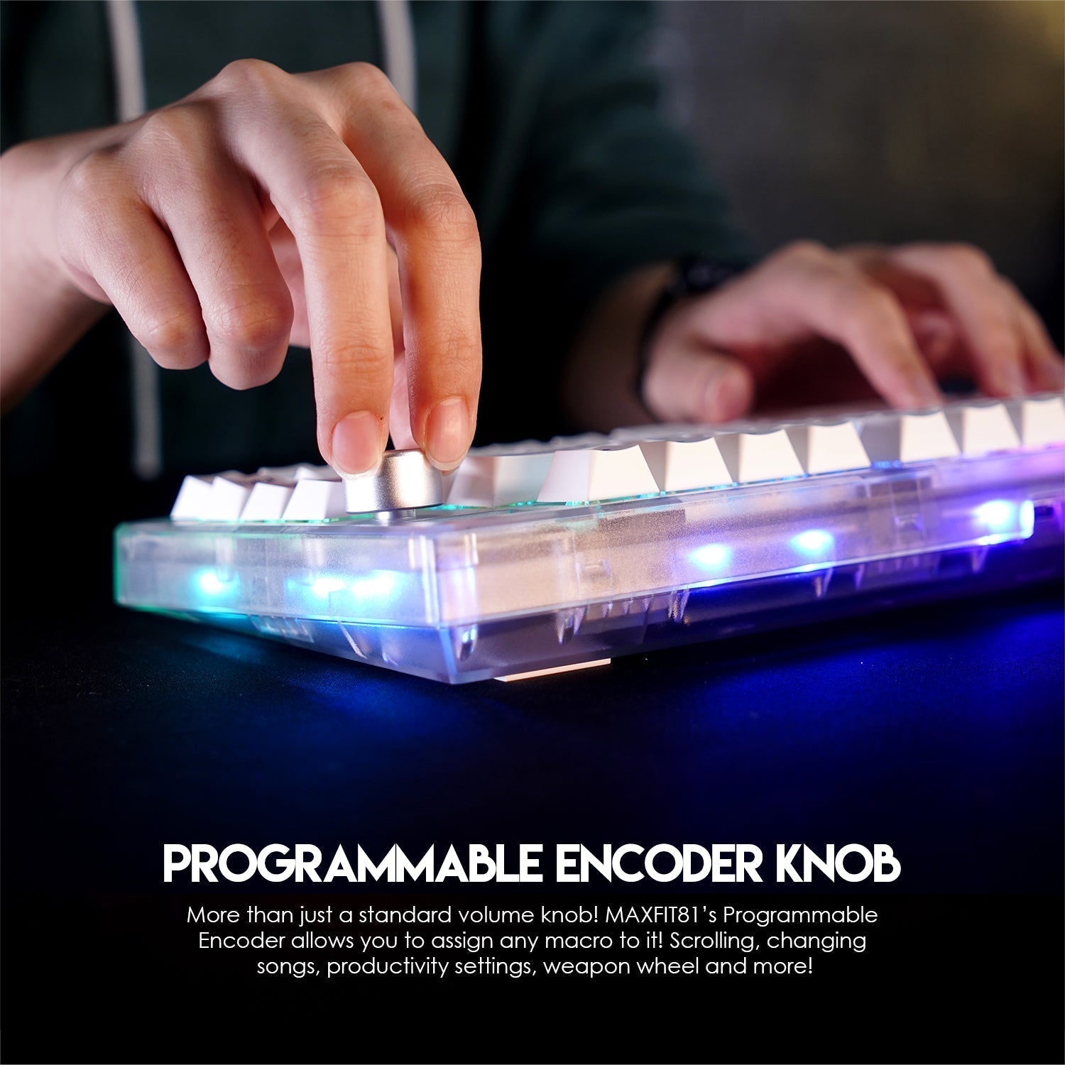 Fantech Maxfit81 Mk910 Pbt Frost Wireless Modular Mechanical Gaming Keyboard - Gameonjo