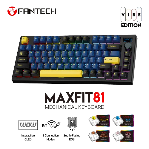 Fantech Maxfit81 Mk910 Vibe Grand Cobalt Edition Mechanical Keyboard