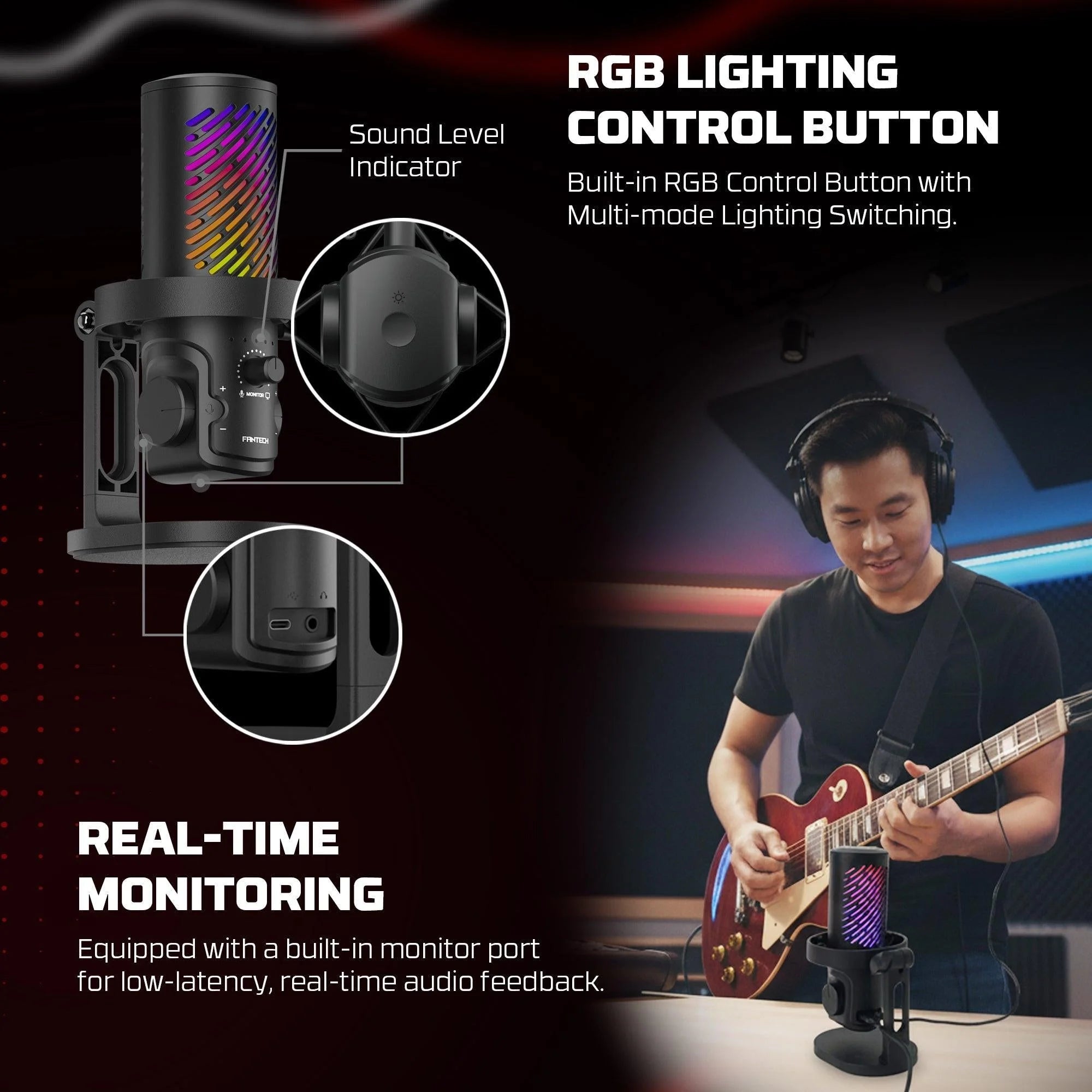 Fantech mcx04 leviosa aura condenser microphone - streaming