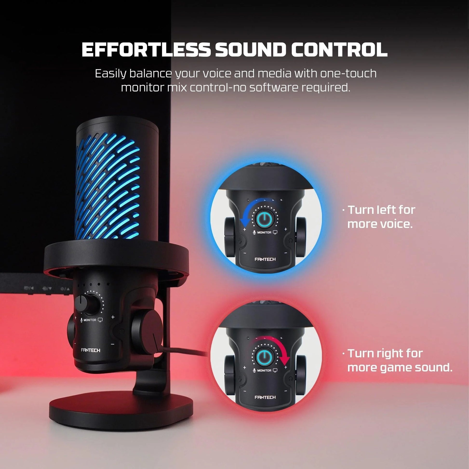 Fantech mcx04 leviosa aura condenser microphone - streaming