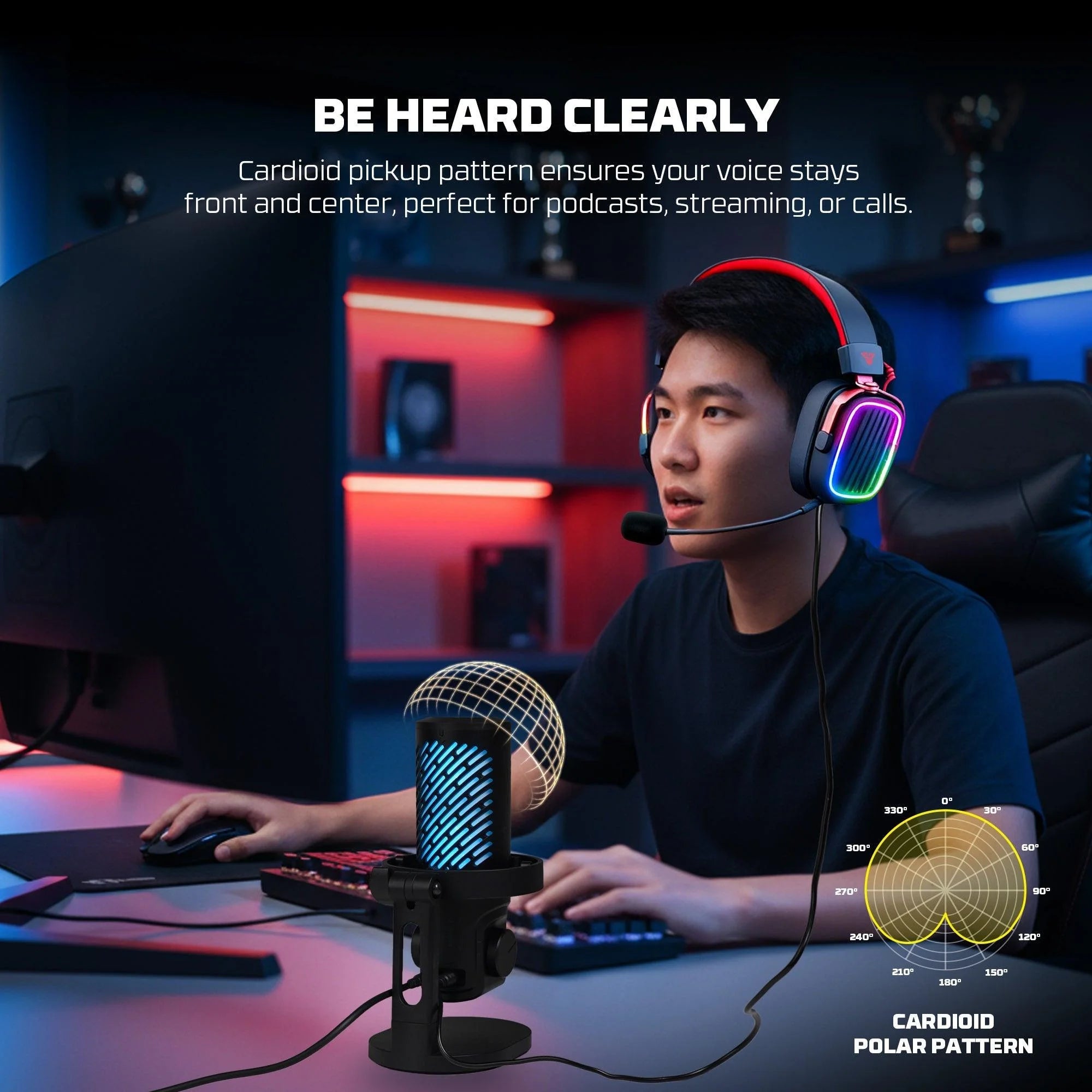 Fantech mcx04 leviosa aura condenser microphone - streaming