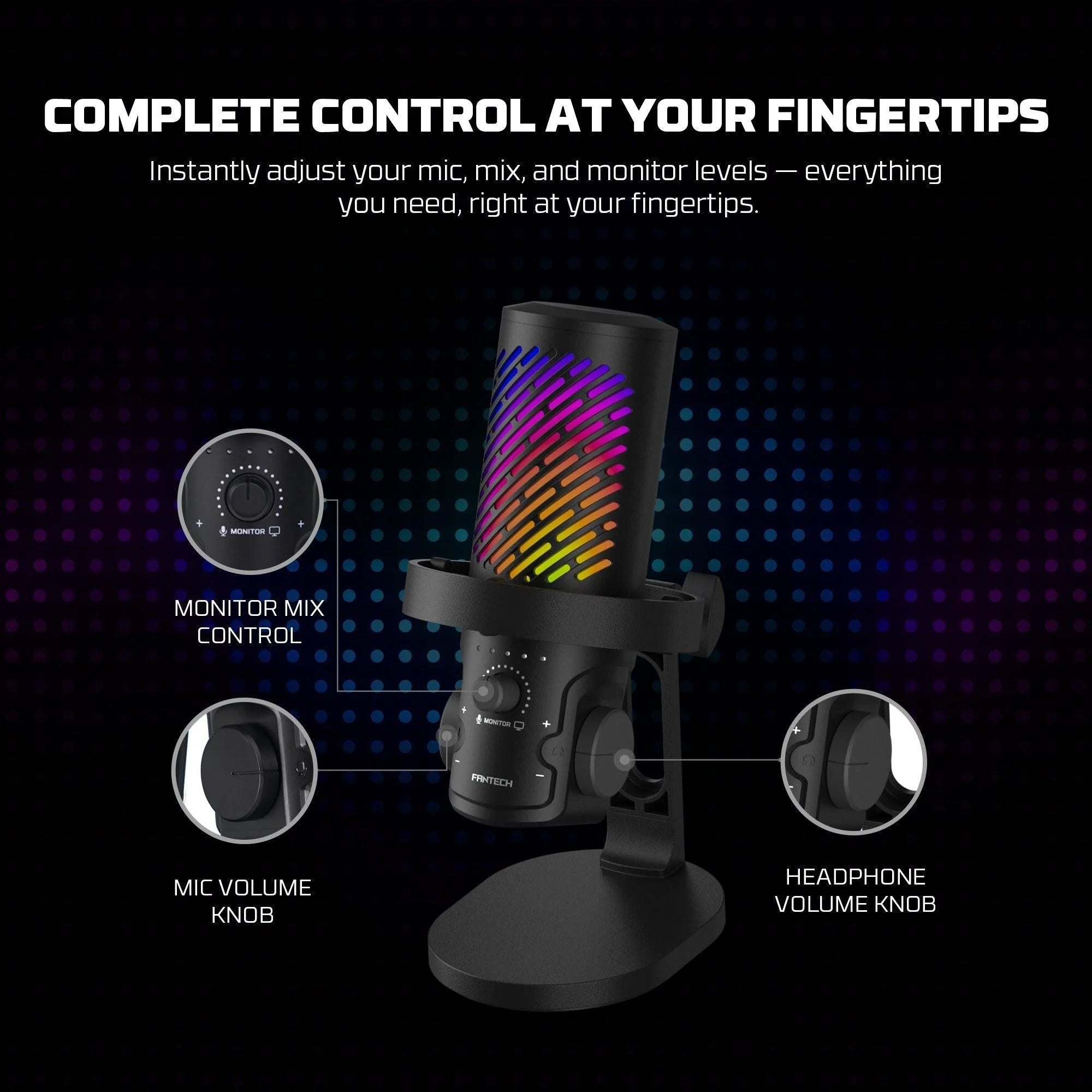 Fantech mcx04 leviosa aura condenser microphone - streaming