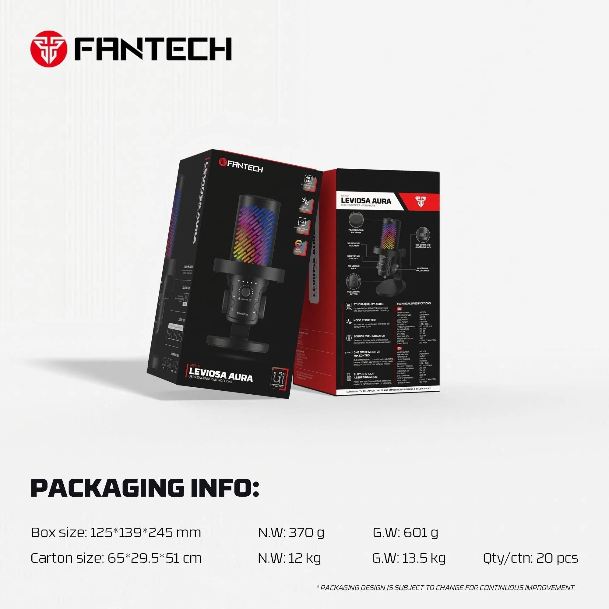 Fantech mcx04 leviosa aura condenser microphone - streaming