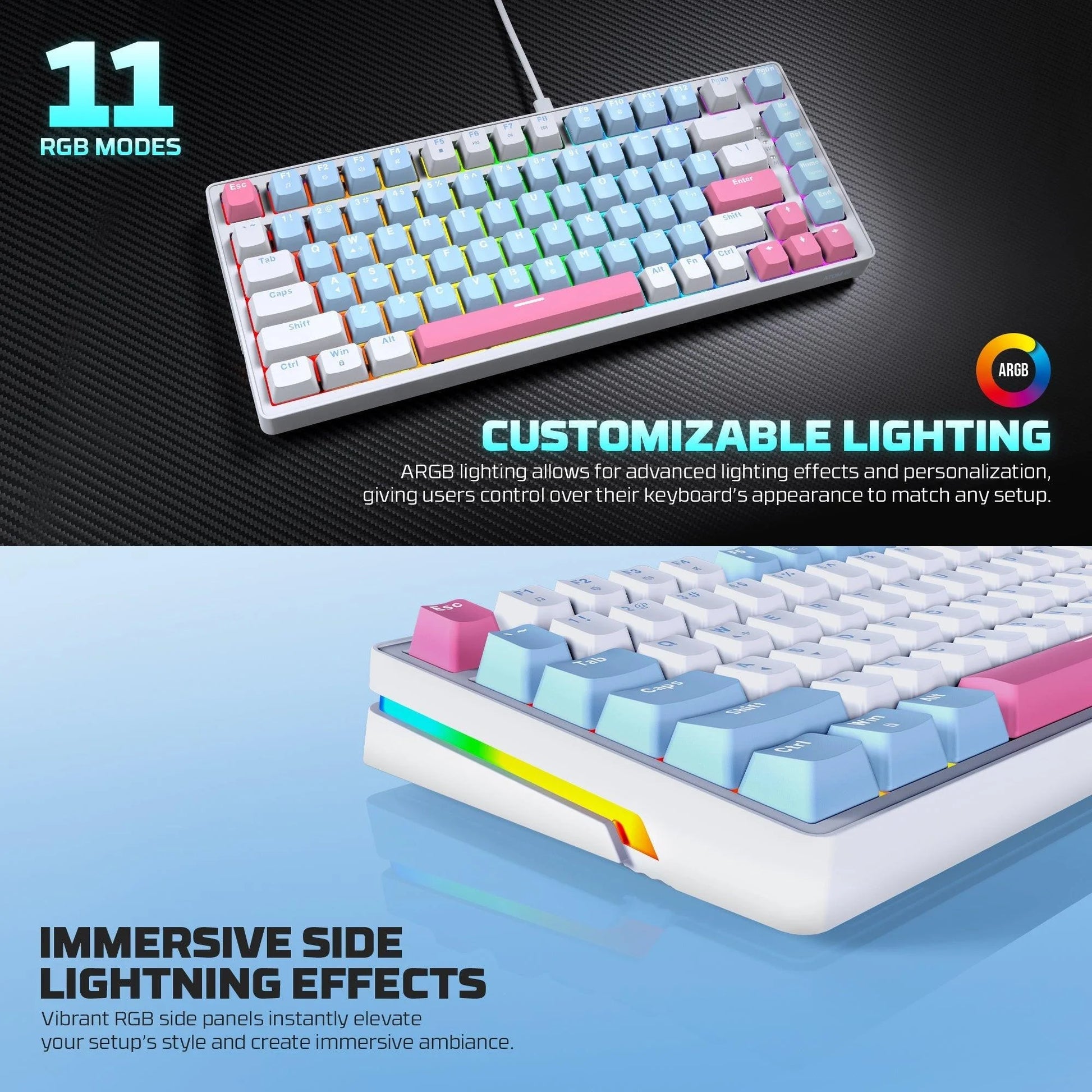 Fantech mk612 atom x83 ame edition - keyboard