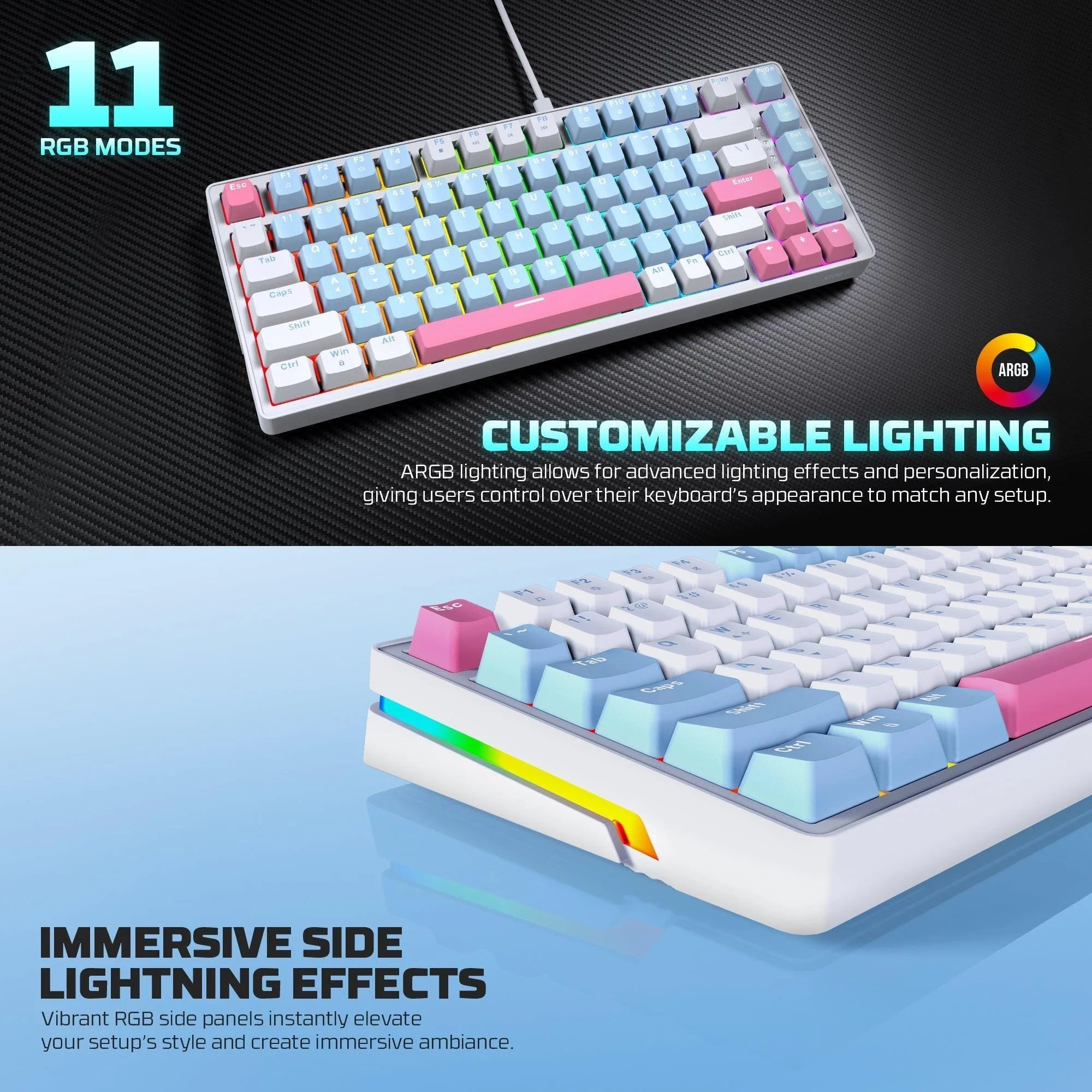 Fantech mk612 atom x83 ame edition - keyboard