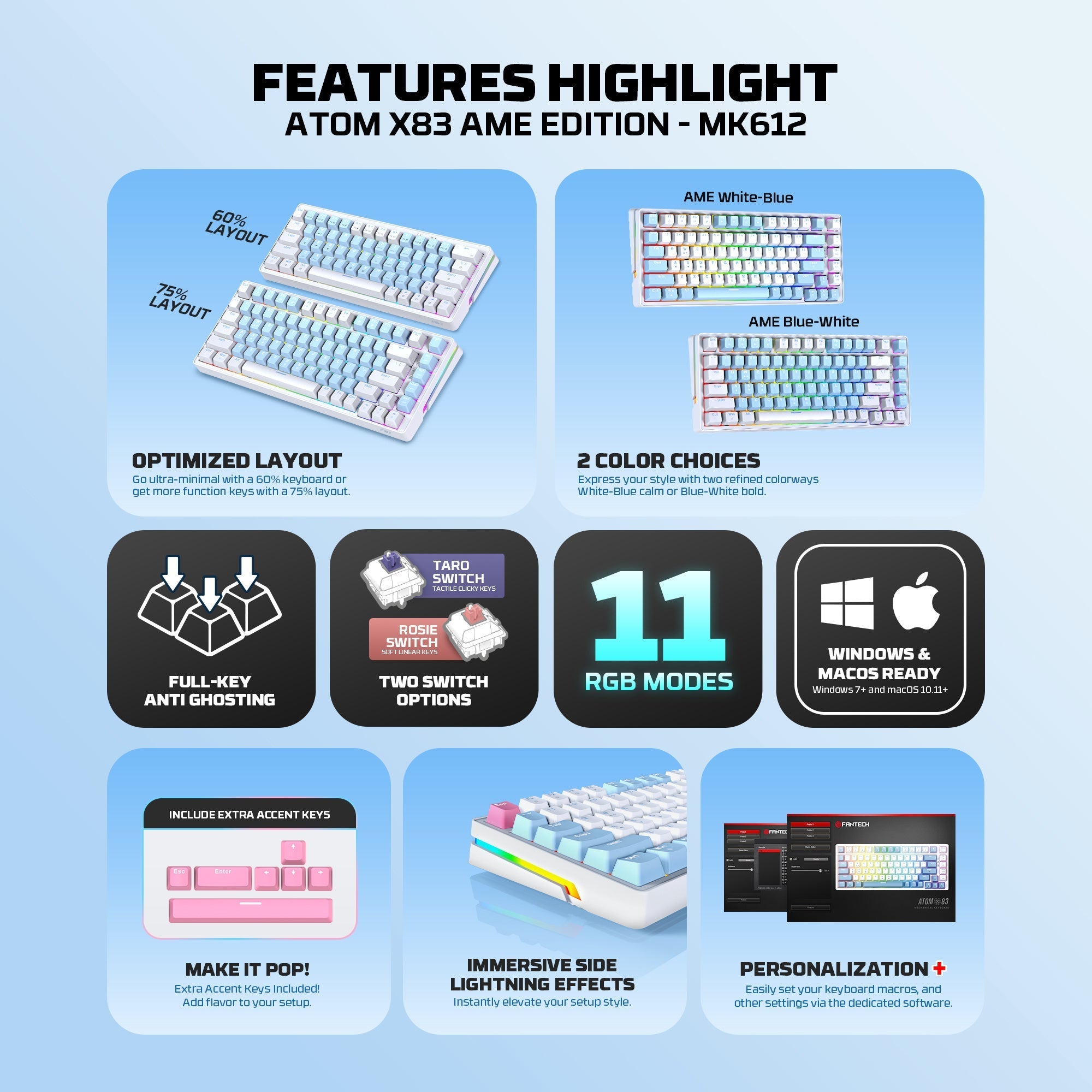 Fantech Mk612 Atom X83 Ame Edition