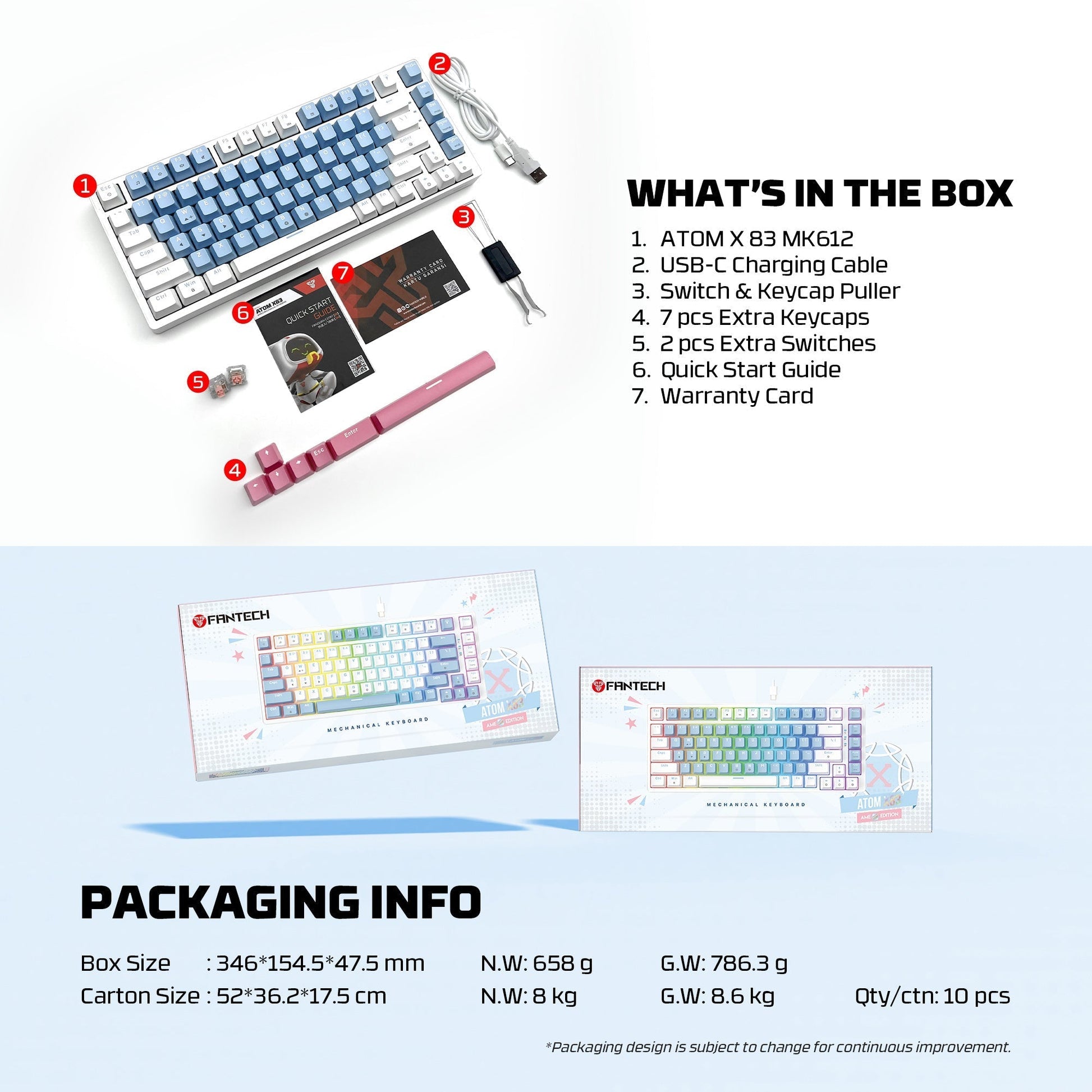Fantech Mk612 Atom X83 Ame Edition