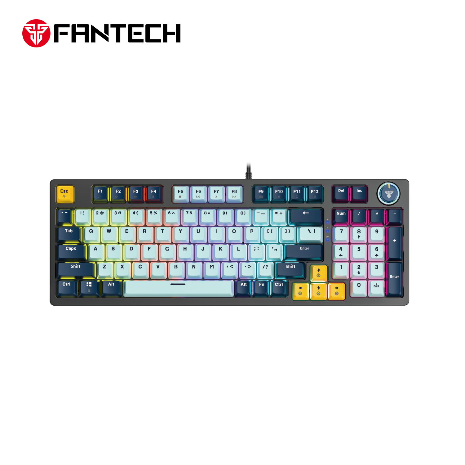 Fantech Mk890v2 Atom 96 Rgb Mechanical Gaming Keyboard Mizu Edition Sky Blue - Gameonjo