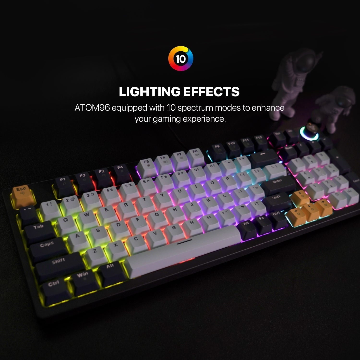 Fantech Mk890v2 Atom 96 Rgb Mechanical Gaming Keyboard Mizu Edition Sky Blue - Gameonjo