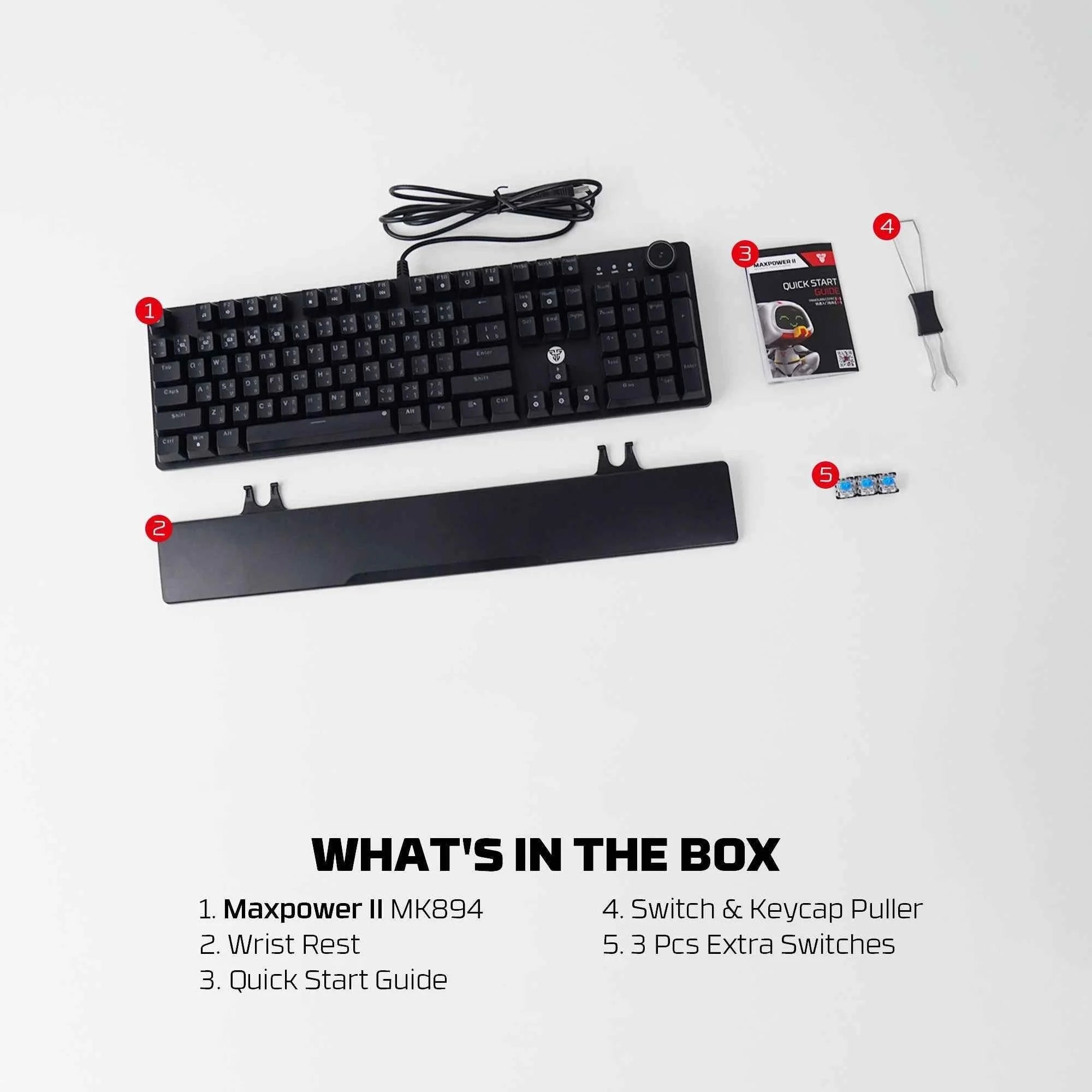 Fantech mk894 maxpower ii mechanical gaming keyboard - keyboard