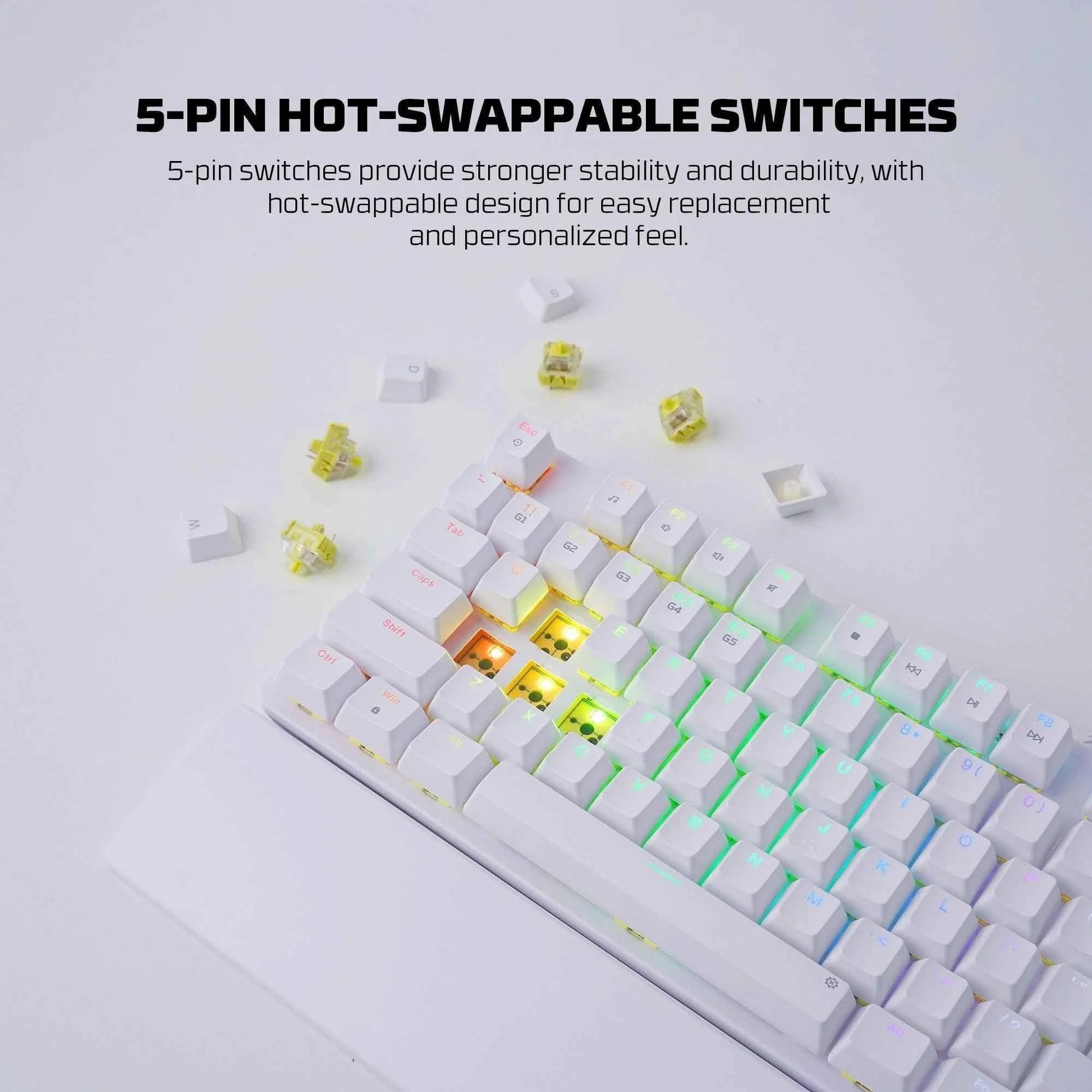 Fantech mk894 maxpower ii mechanical gaming keyboard,pink - keyboard