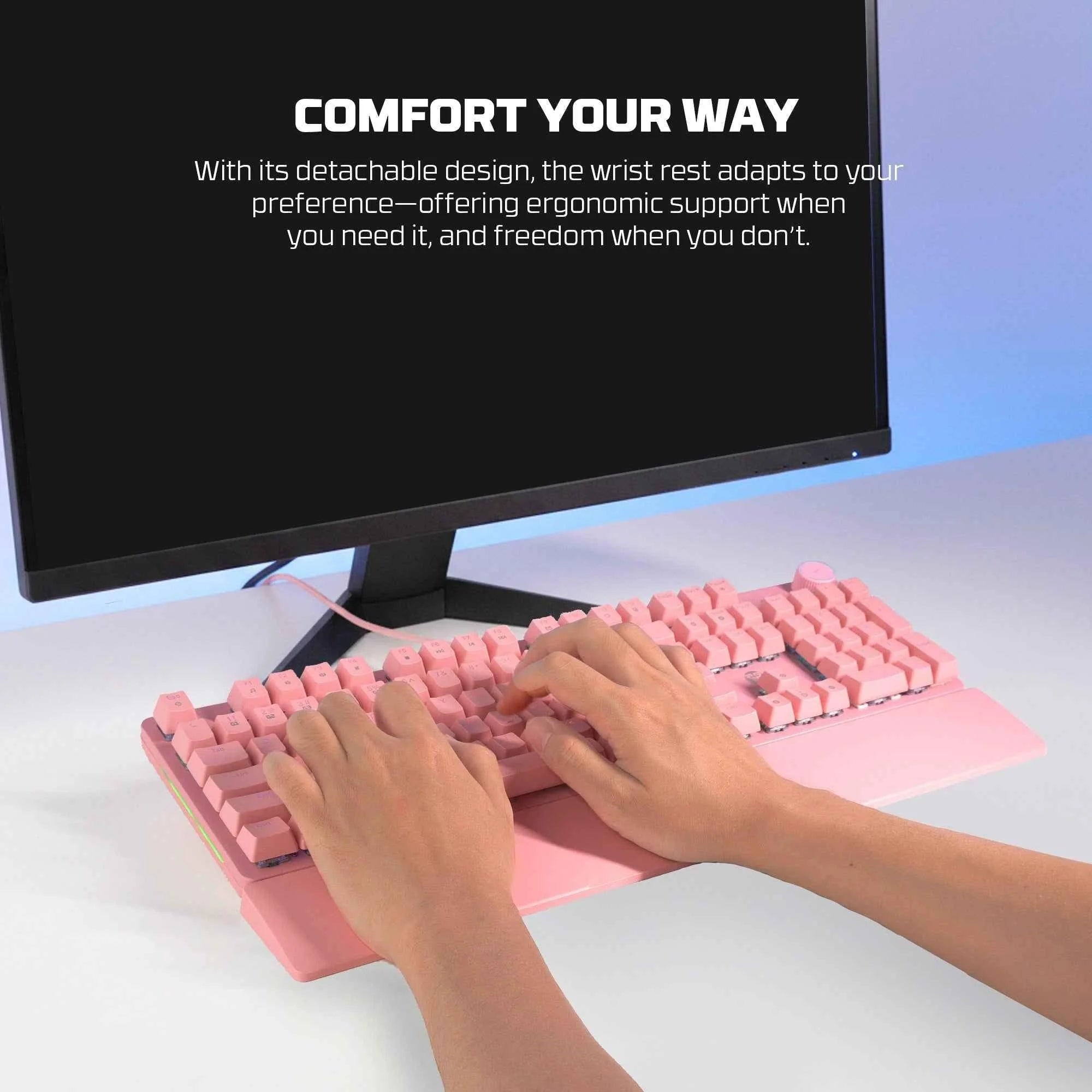 Fantech mk894 maxpower ii mechanical gaming keyboard,pink - keyboard