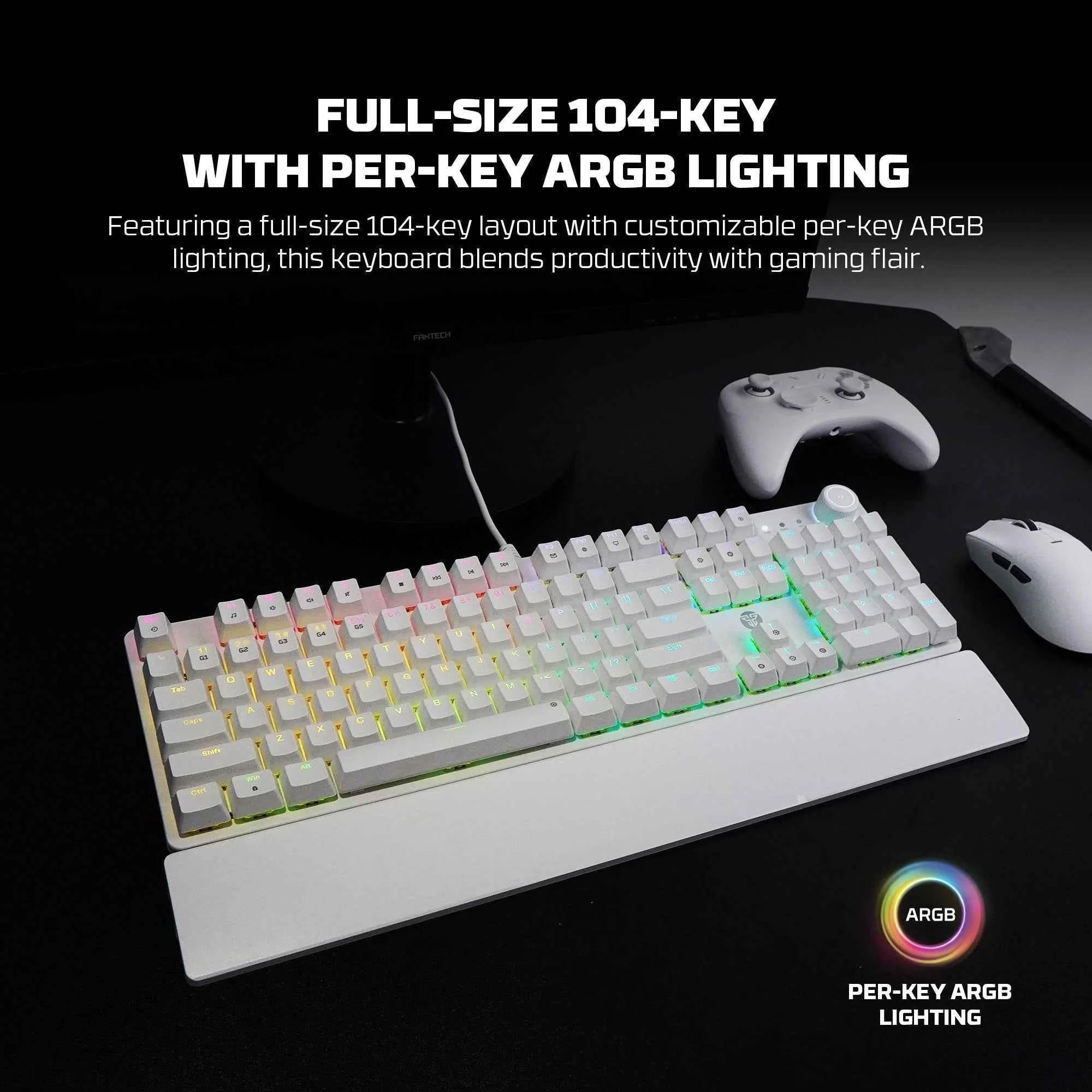 Fantech mk894 maxpower ii mechanical gaming keyboard,pink - keyboard