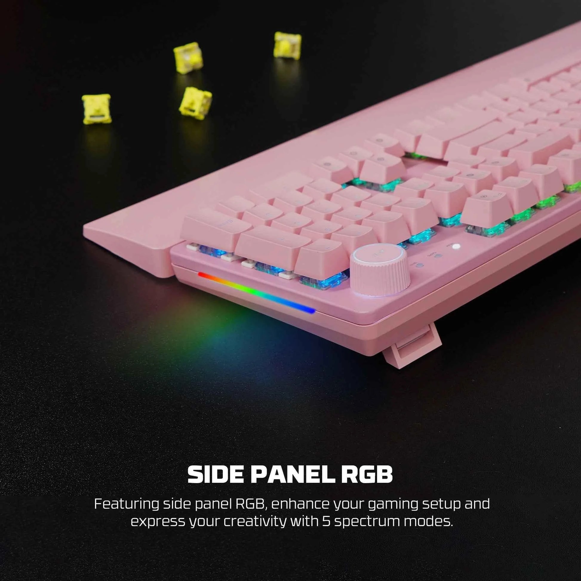 Fantech mk894 maxpower ii mechanical gaming keyboard,pink - keyboard