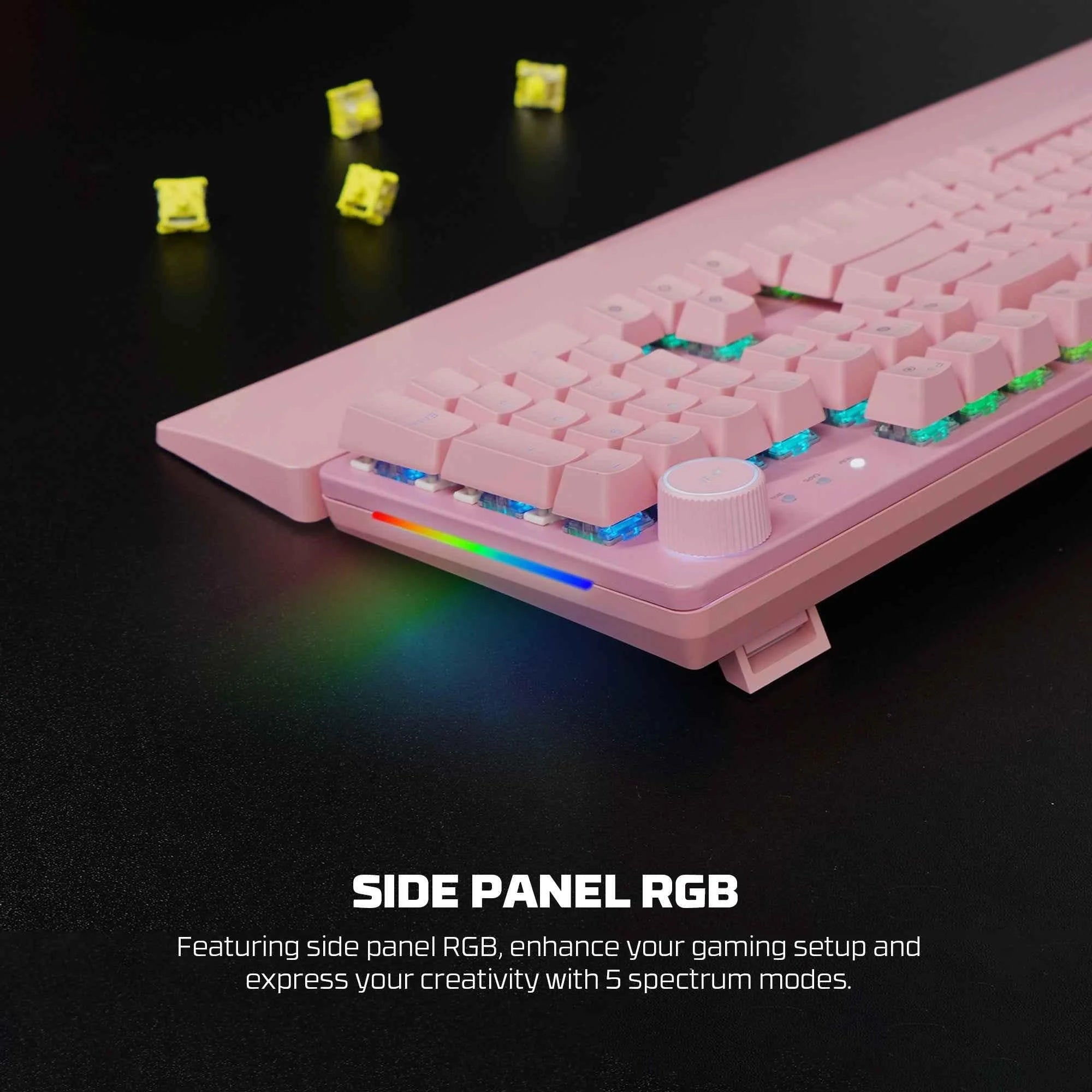 Fantech mk894 maxpower ii mechanical gaming keyboard,pink - keyboard