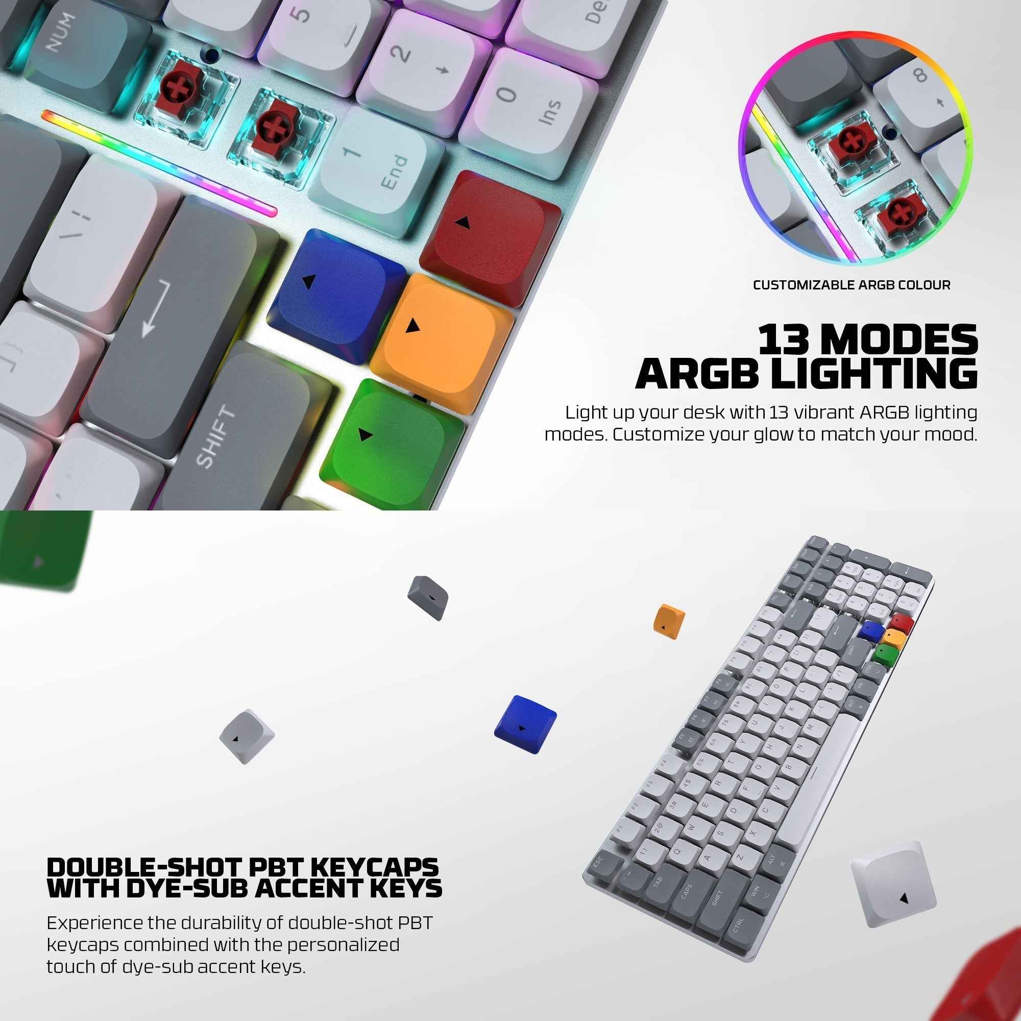 Fantech Mk916 95% Low Profile Wireless Mechanical Keyboard (super Maxfit Air99)