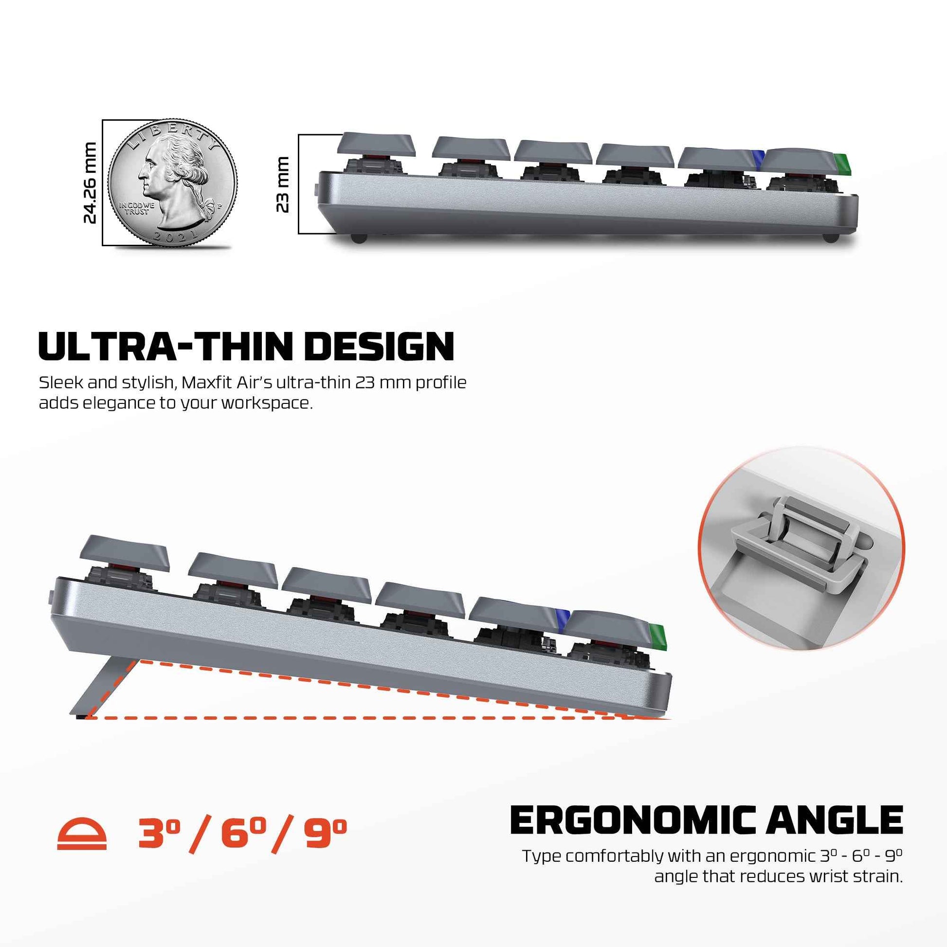 Fantech Mk916 95% Low Profile Wireless Mechanical Keyboard (super Maxfit Air99)