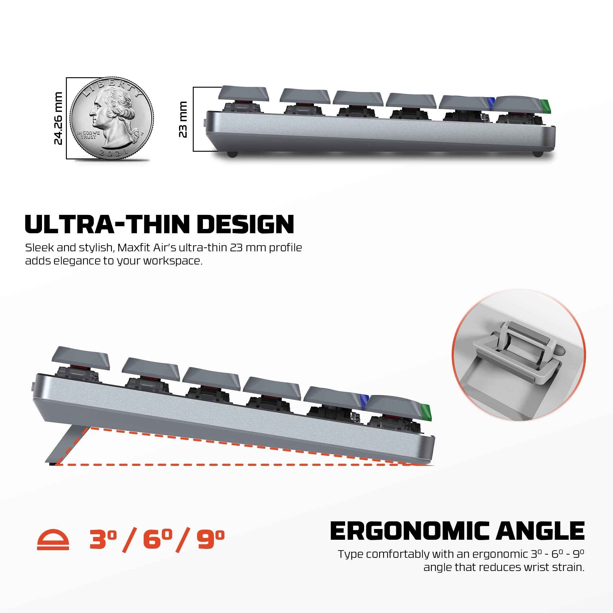 Fantech Mk916 95% Low Profile Wireless Mechanical Keyboard (super Maxfit Air99)