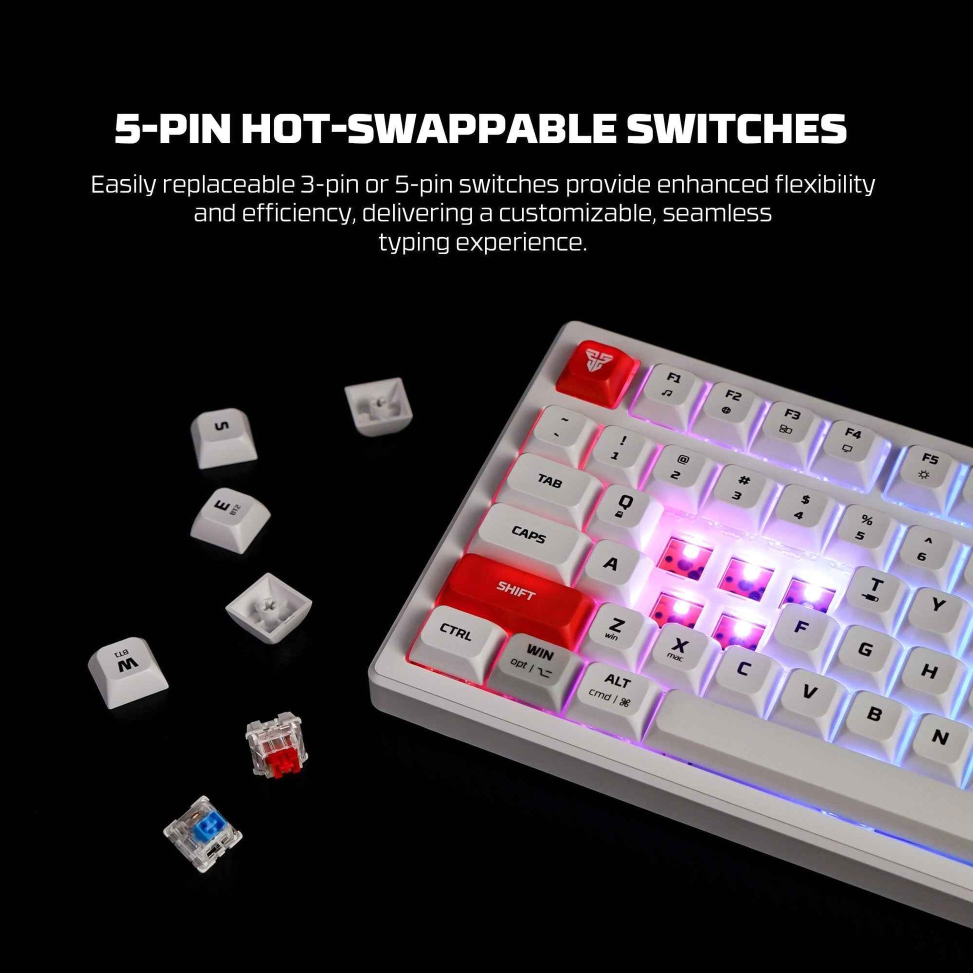 Fantech Mk917 Atom Pro79 Wireless Mechanical Gaming Keyboard Black