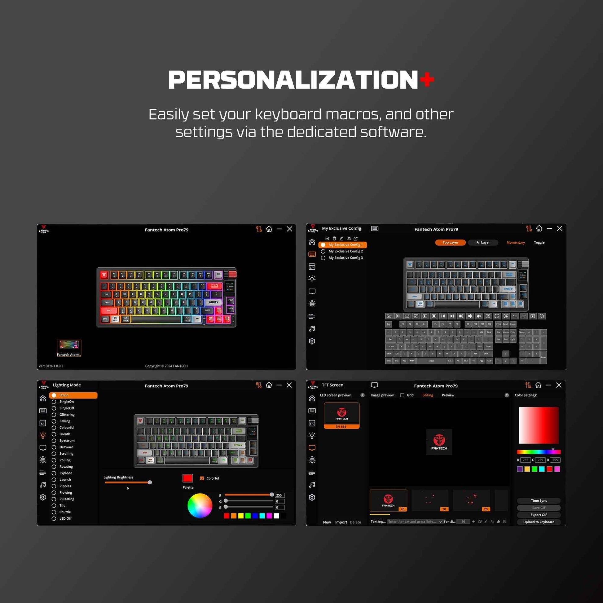 Fantech Mk917 Atom Pro79 Wireless Mechanical Gaming Keyboard Black