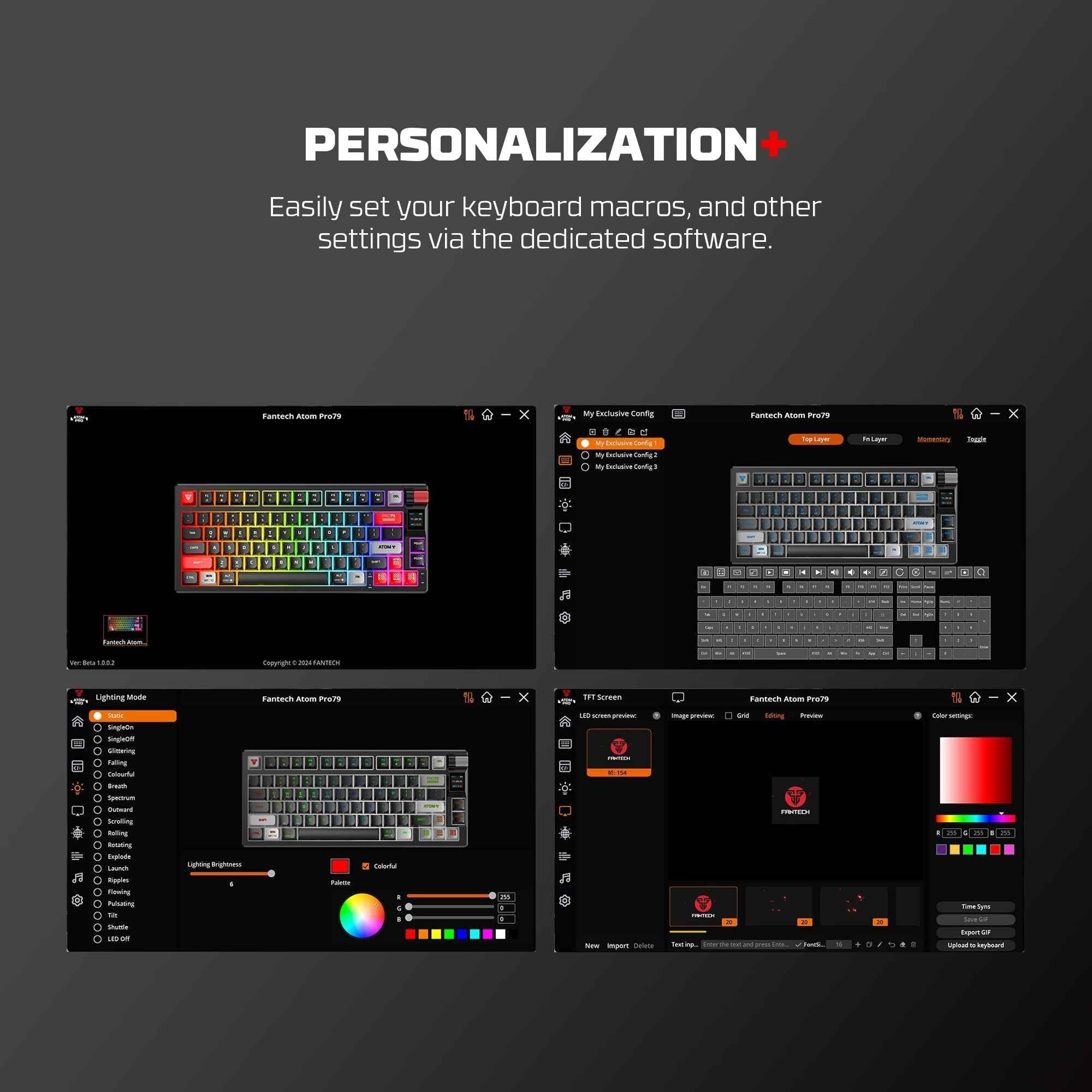 Fantech Mk917 Atom Pro79 Wireless Mechanical Gaming Keyboard Black