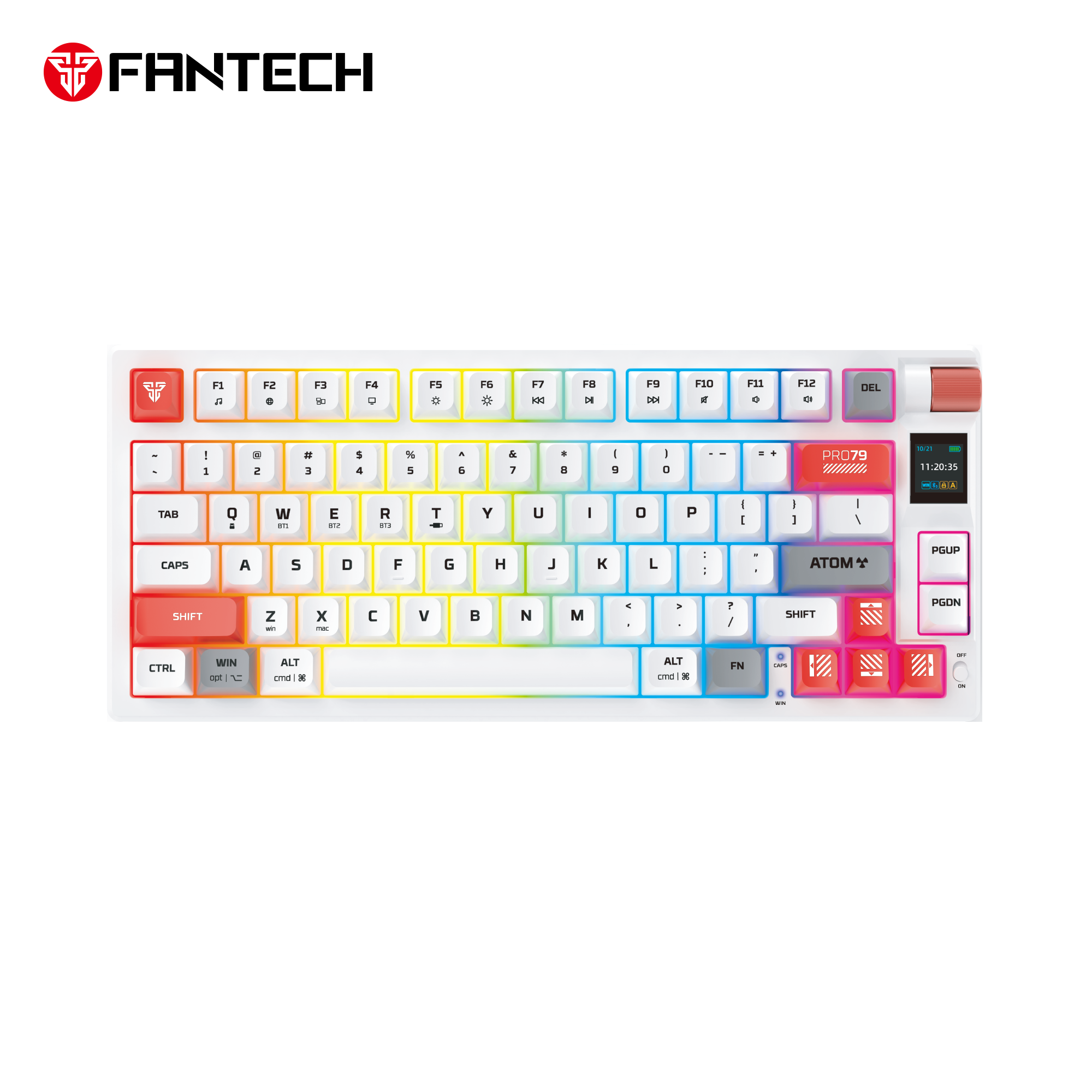 Fantech Mk917 Atom Pro79 Wireless Mechanical Gaming Keyboard White