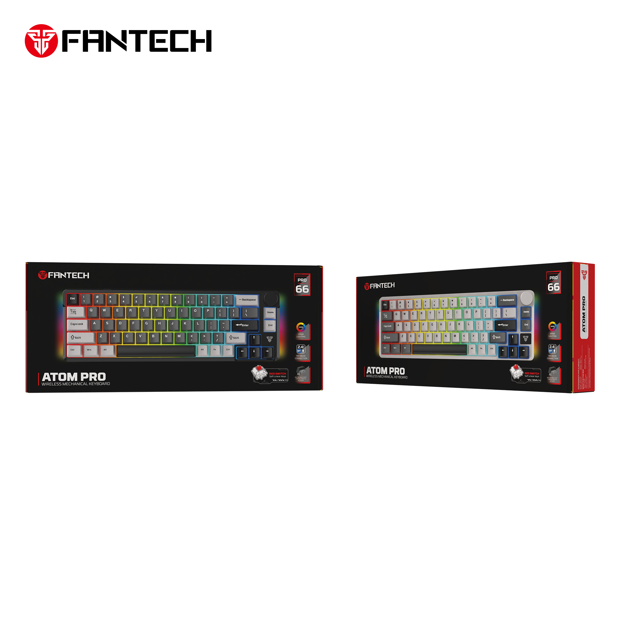 Fantech Mk919 Atom Pro66 Mechanical Keyboard Black