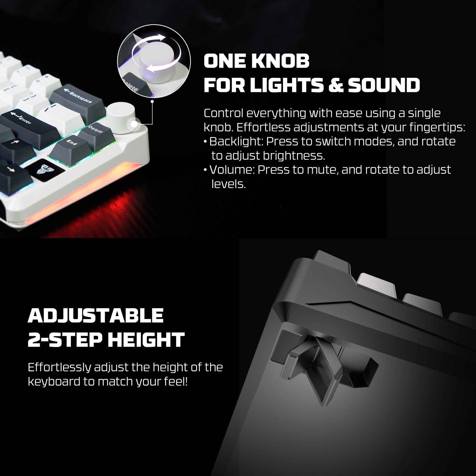 Fantech Mk919 Atom Pro66 Mechanical Keyboard Grey