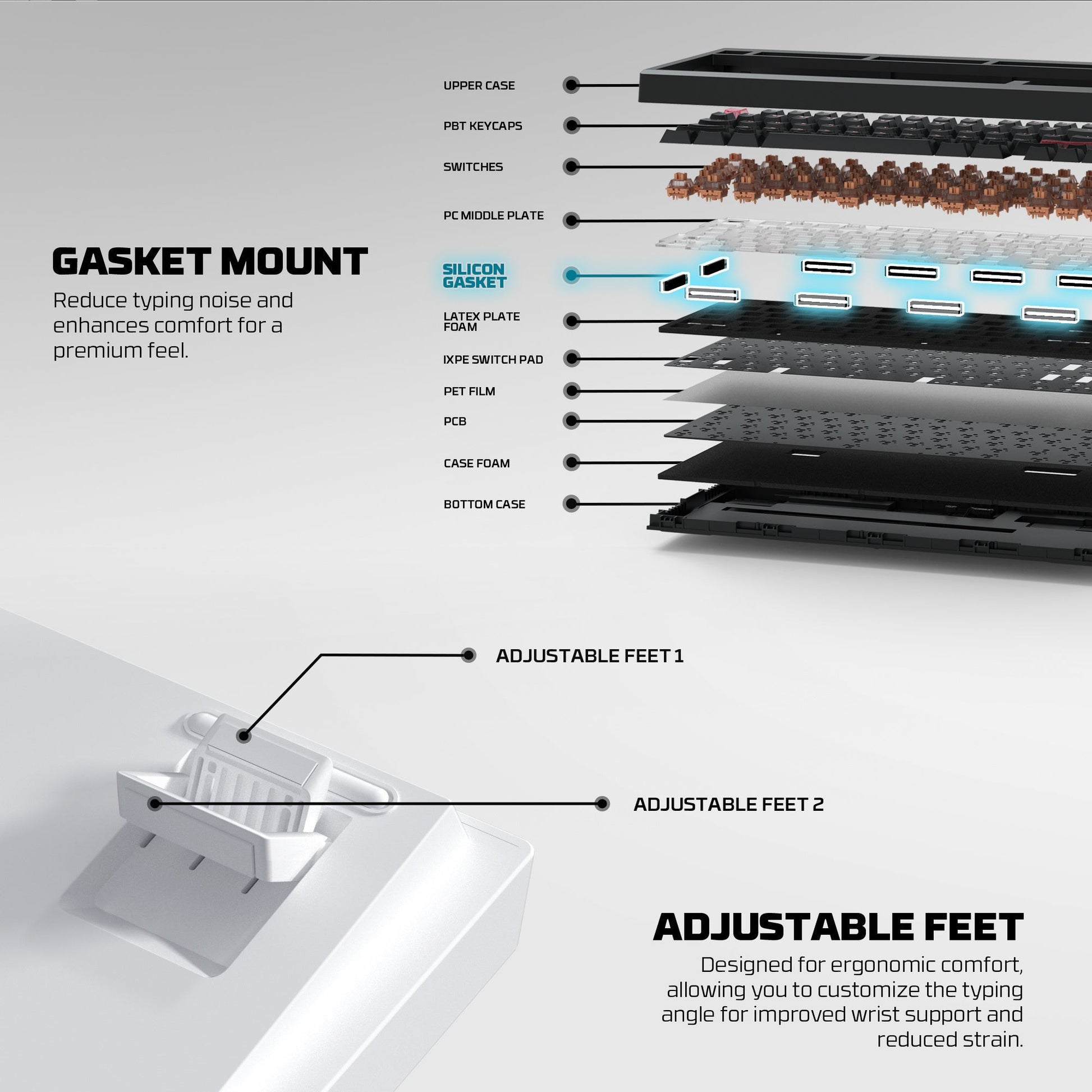 Fantech Mk921 Maxfit8 Qmk Mechanical Keyboard