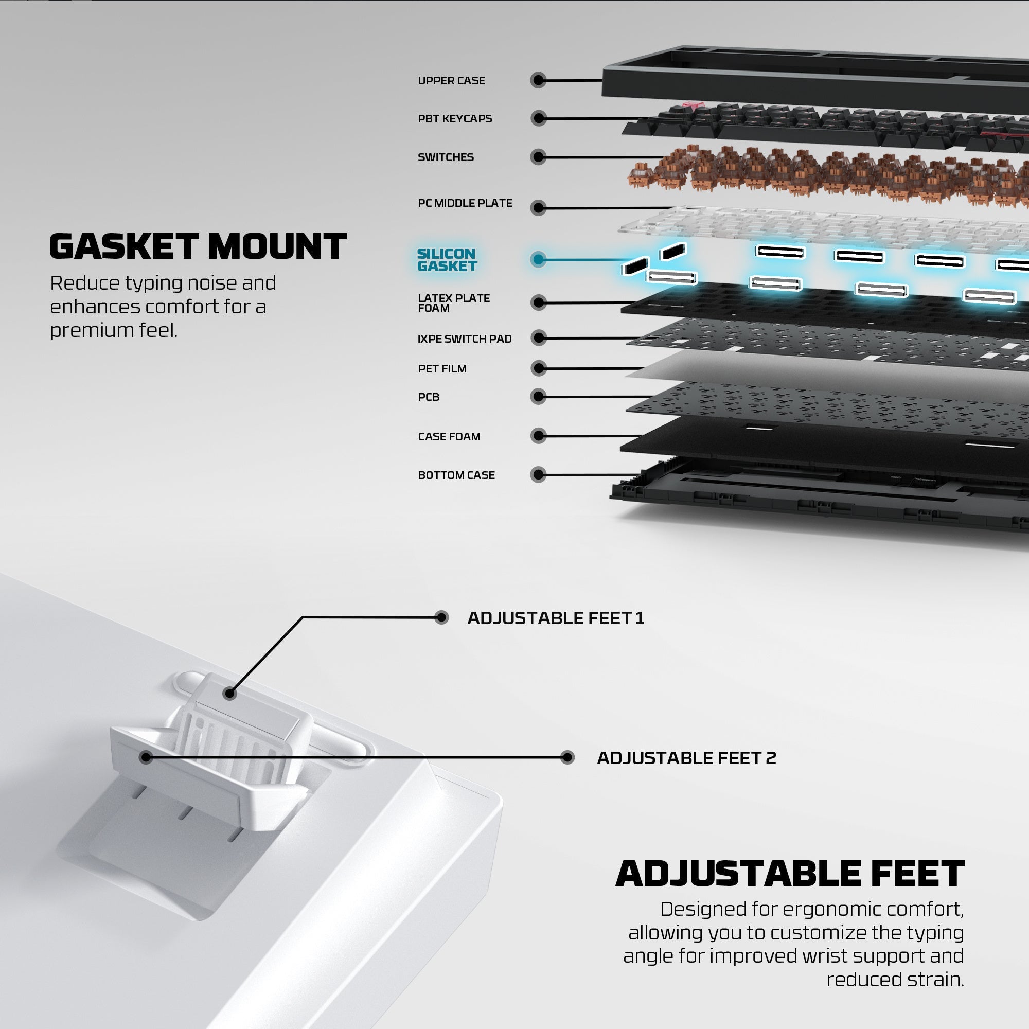 Fantech Mk921 Maxfit8 Qmk Mechanical Keyboard