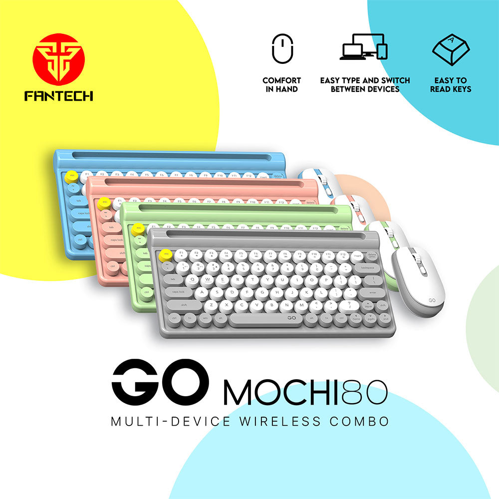 Fantech Mochi 80keys Wk897 Wireless Keyboard Mouse Combo Set for Windows - Gameonjo