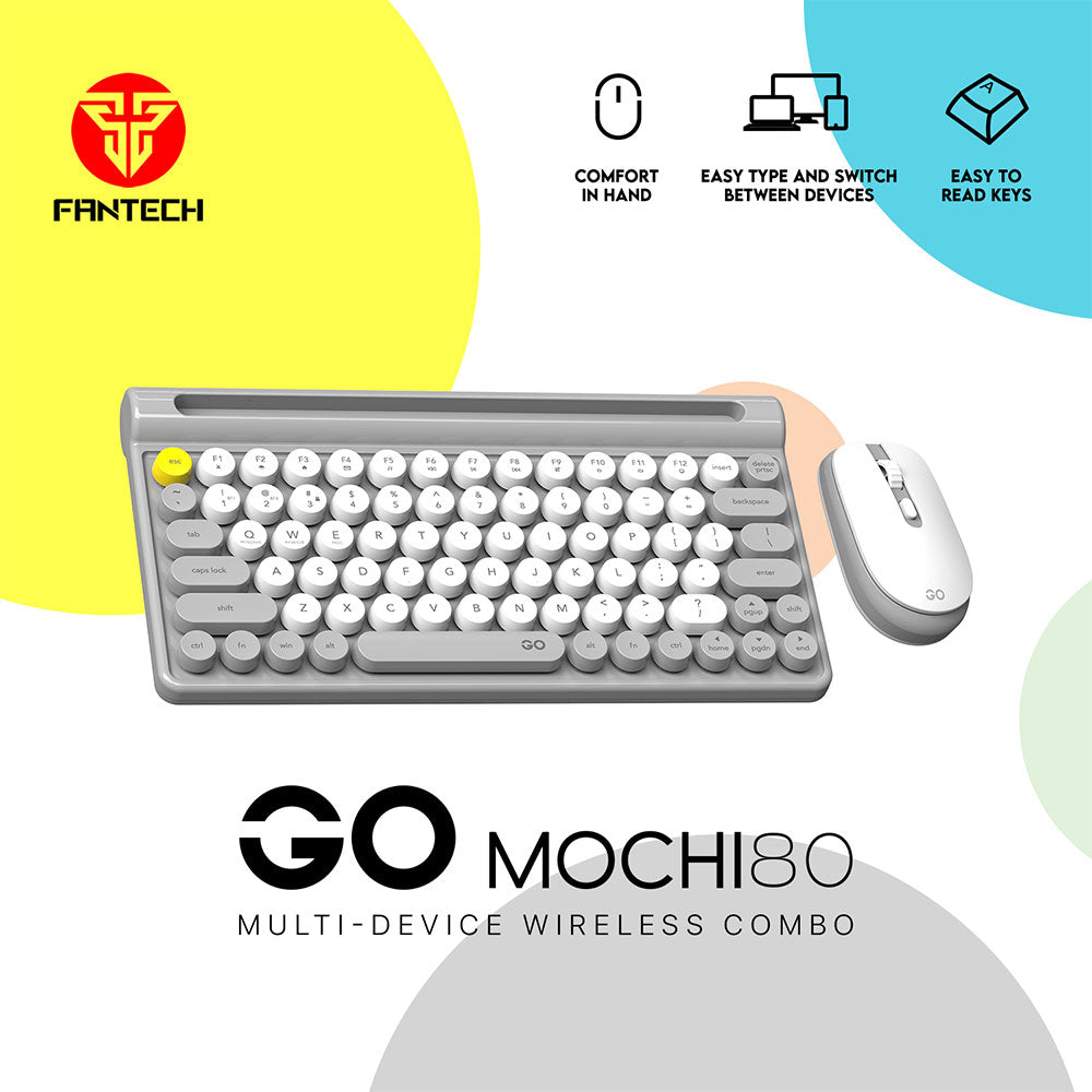 Fantech Mochi 80keys Wk897 Wireless Keyboard Mouse Combo Set for Windows - Gameonjo
