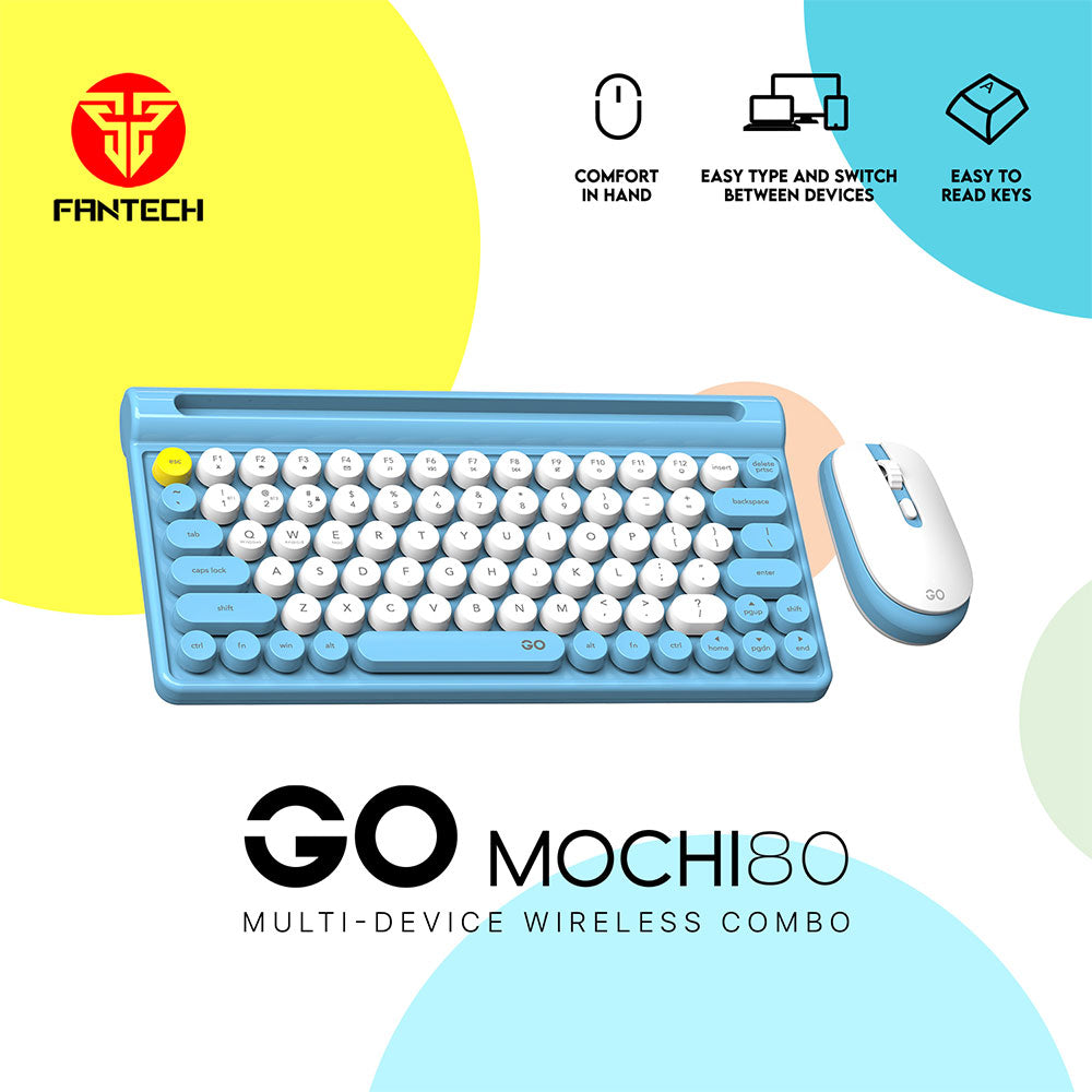 Fantech Mochi 80keys Wk897 Wireless Keyboard Mouse Combo Set for Windows - Gameonjo