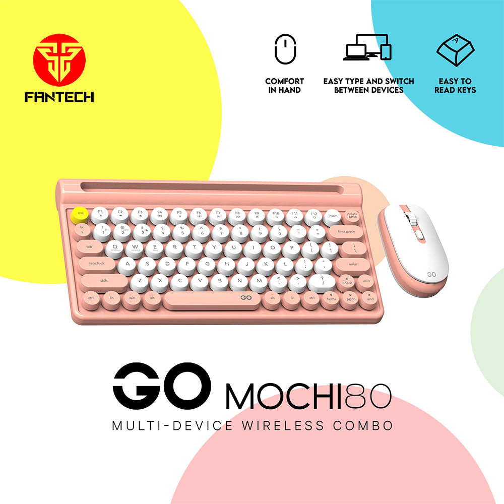 Fantech Mochi 80keys Wk897 Wireless Keyboard Mouse Combo Set for Windows - Gameonjo