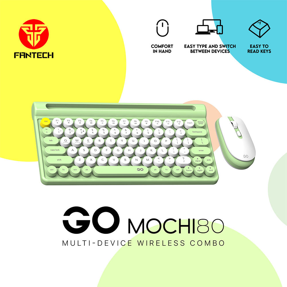 Fantech Mochi 80keys Wk897 Wireless Keyboard Mouse Combo Set for Windows - Gameonjo