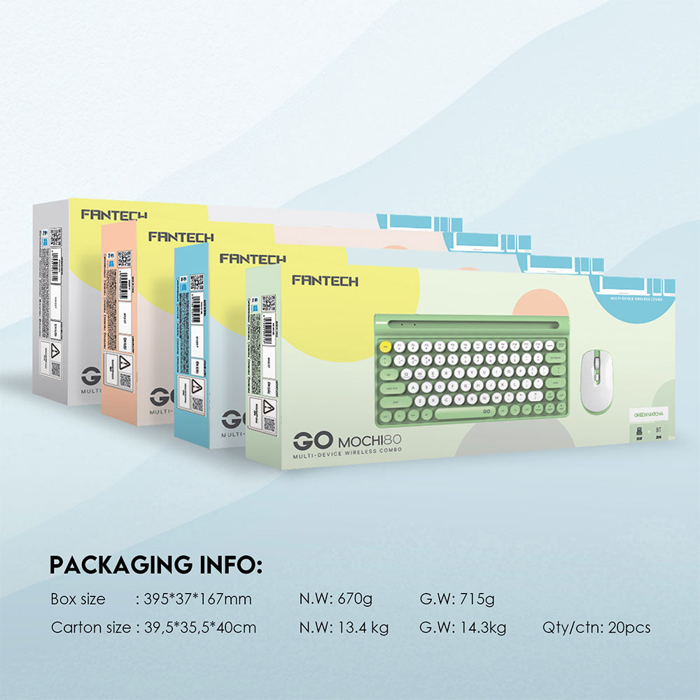 Fantech Mochi 80keys Wk897 Wireless Keyboard Mouse Combo Set for Windows - Gameonjo